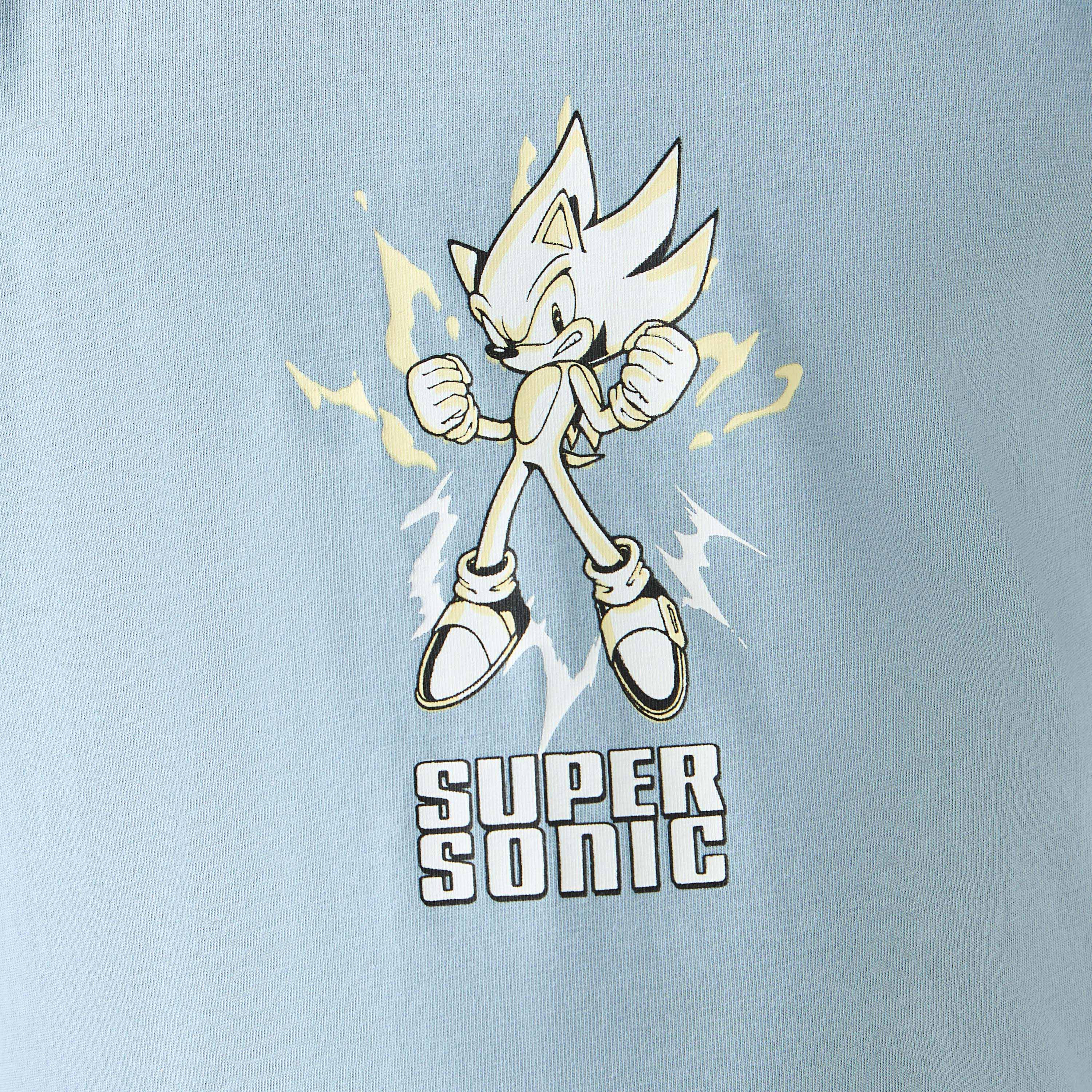 طقم بنطلون بيجاما وتيشيرت بطبعات سونيك-boys-clothing-nightwear-image-1