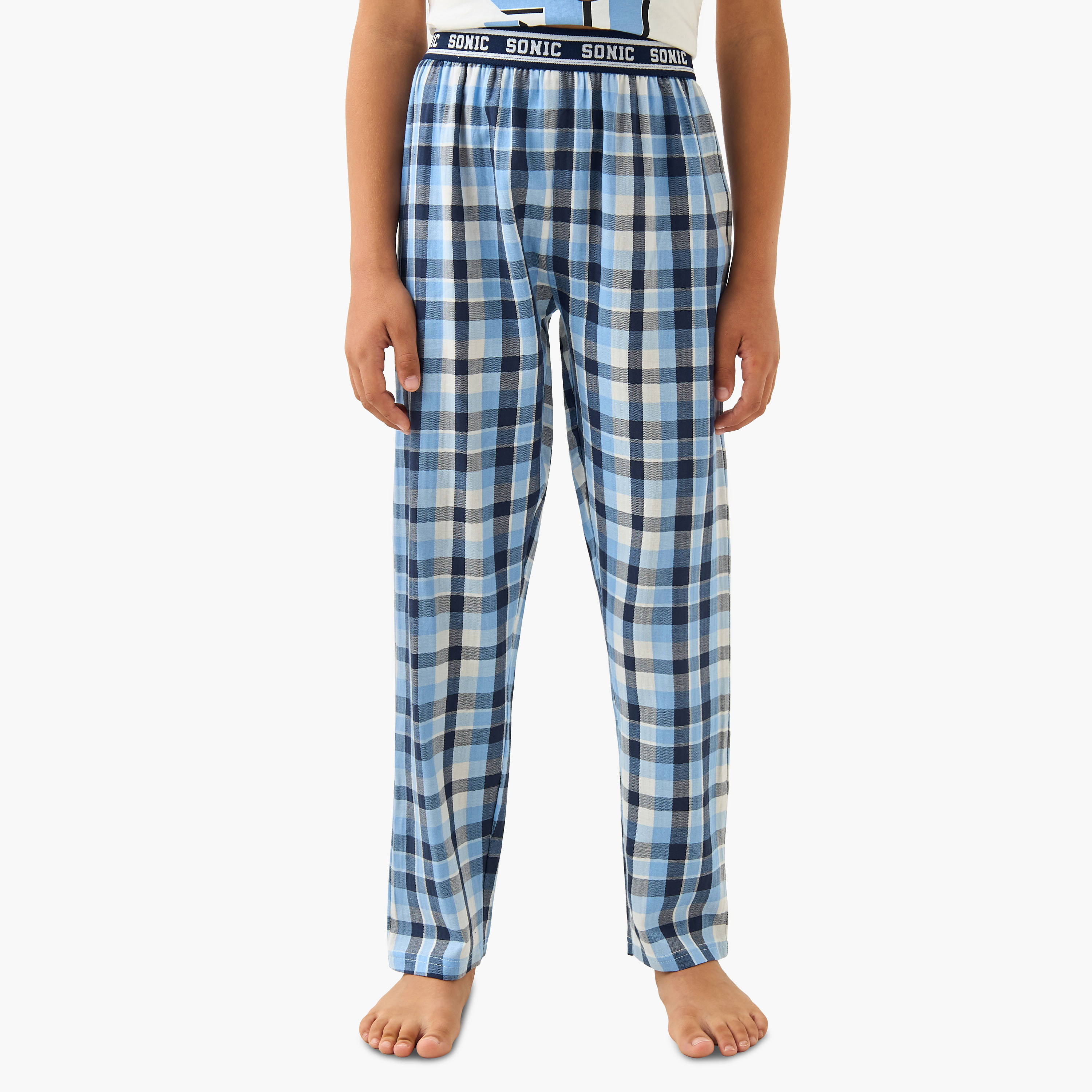 طقم بيجاما قطن بياقة ضيقة وأكمام طويلة وطبعات سونيك-boys-clothing-nightwear-image-3