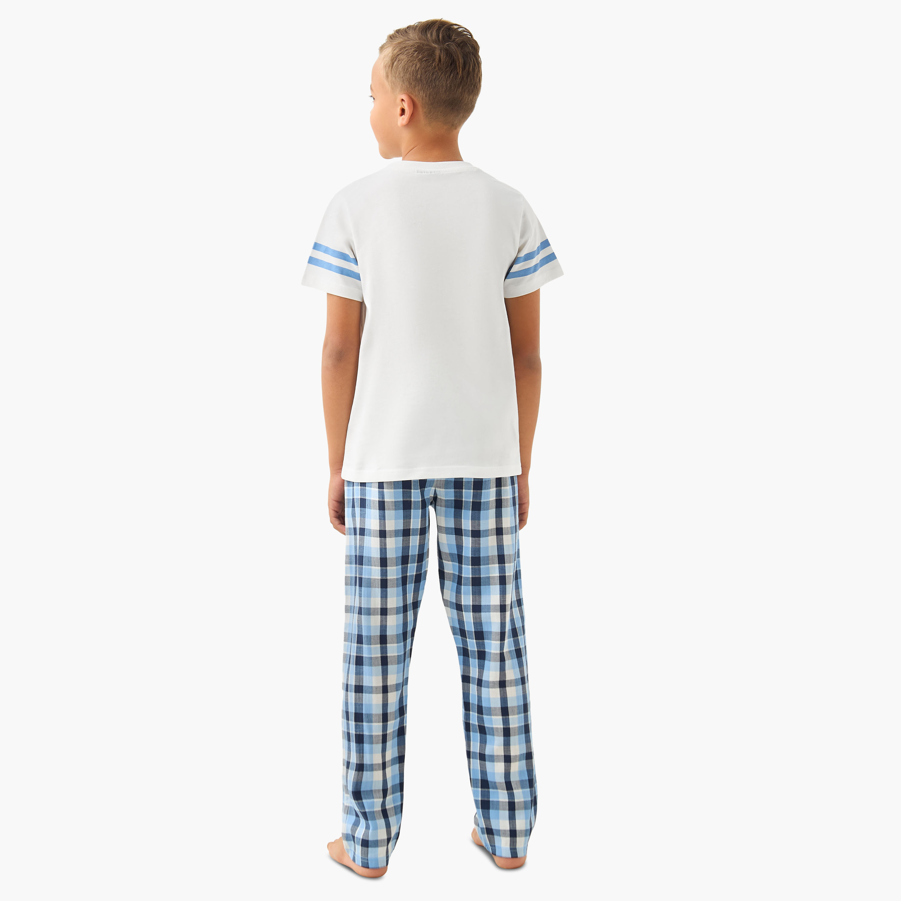 طقم بيجاما قطن بياقة ضيقة وأكمام طويلة وطبعات سونيك-boys-clothing-nightwear-image-4