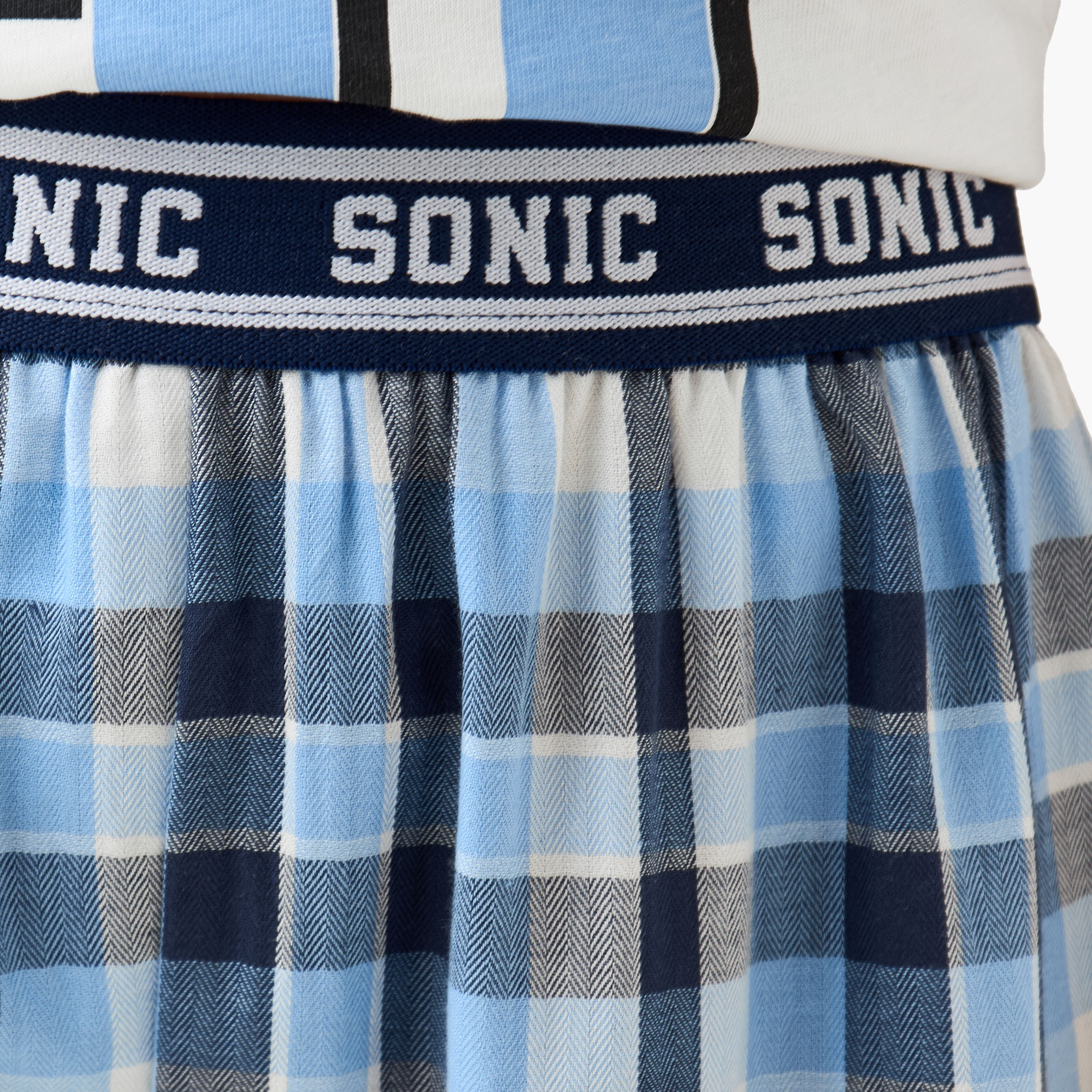 طقم بيجاما قطن بياقة ضيقة وأكمام طويلة وطبعات سونيك-boys-clothing-nightwear-image-6