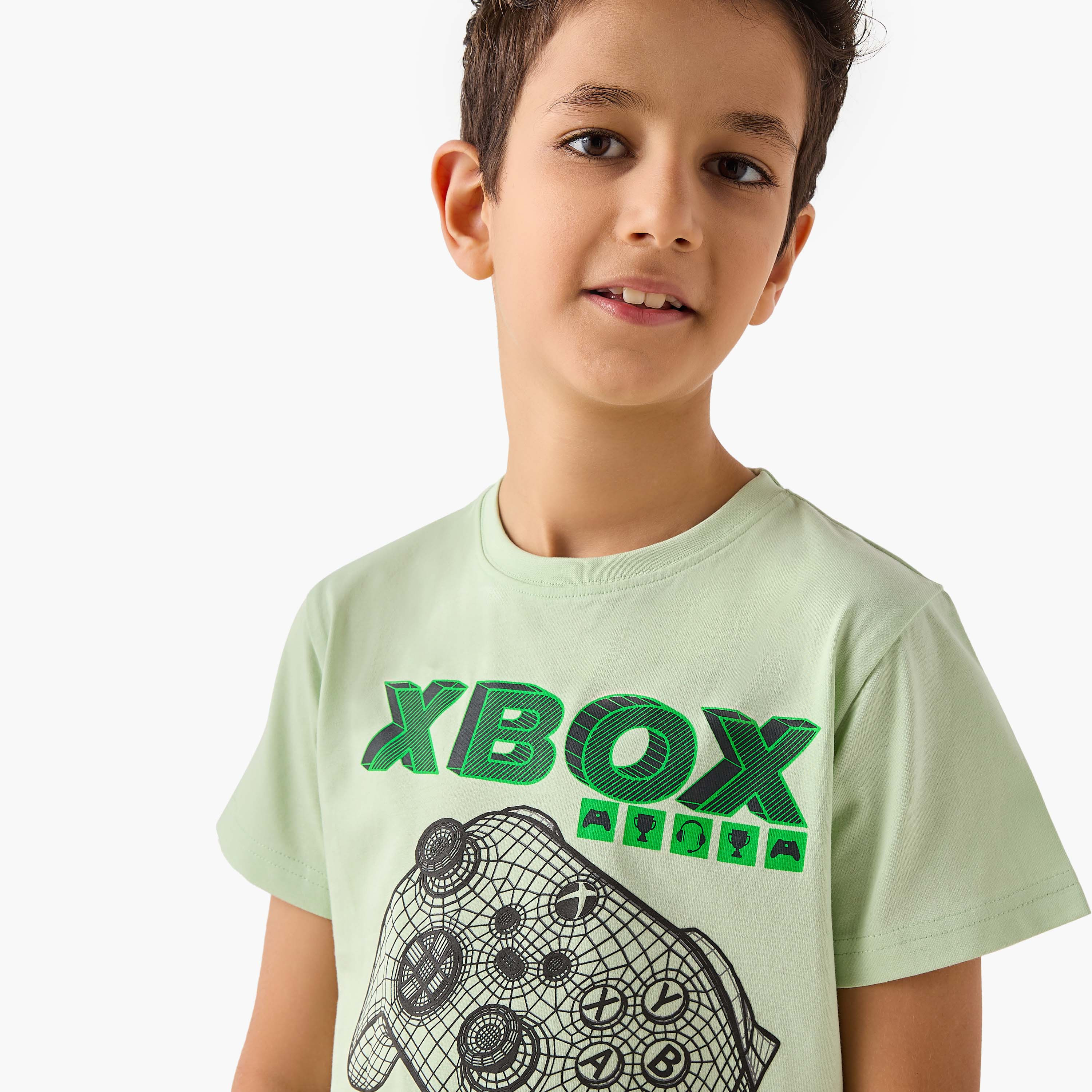 Xbox Gaming Print T-shirt and Shorts Set-boys-clothing-nightwear-image-5
