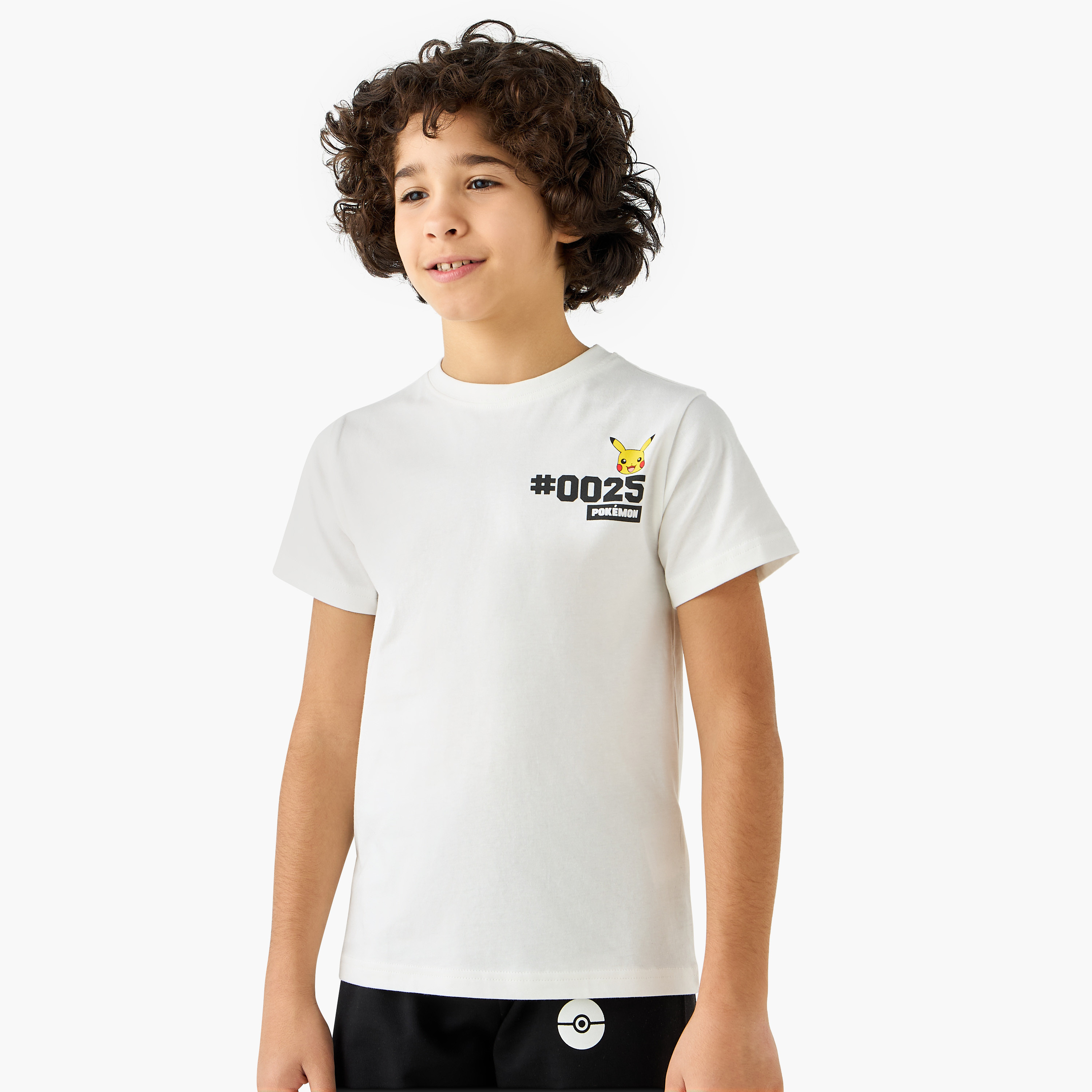 Pokemon Pikachu Print T-shirt and Pyjama Set-boys-clothing-nightwear-image-2