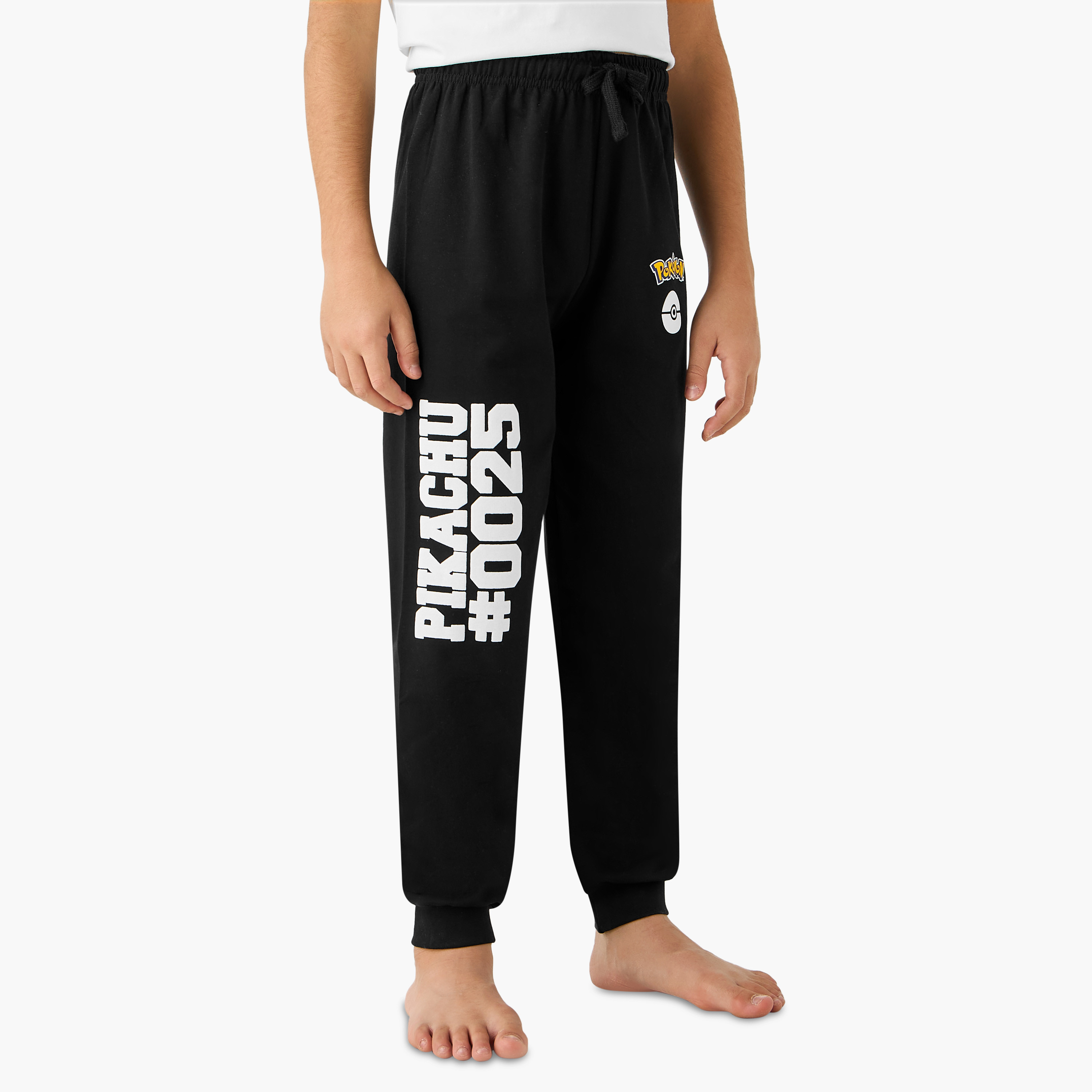 Pokemon Pikachu Print T-shirt and Pyjama Set-boys-clothing-nightwear-image-3