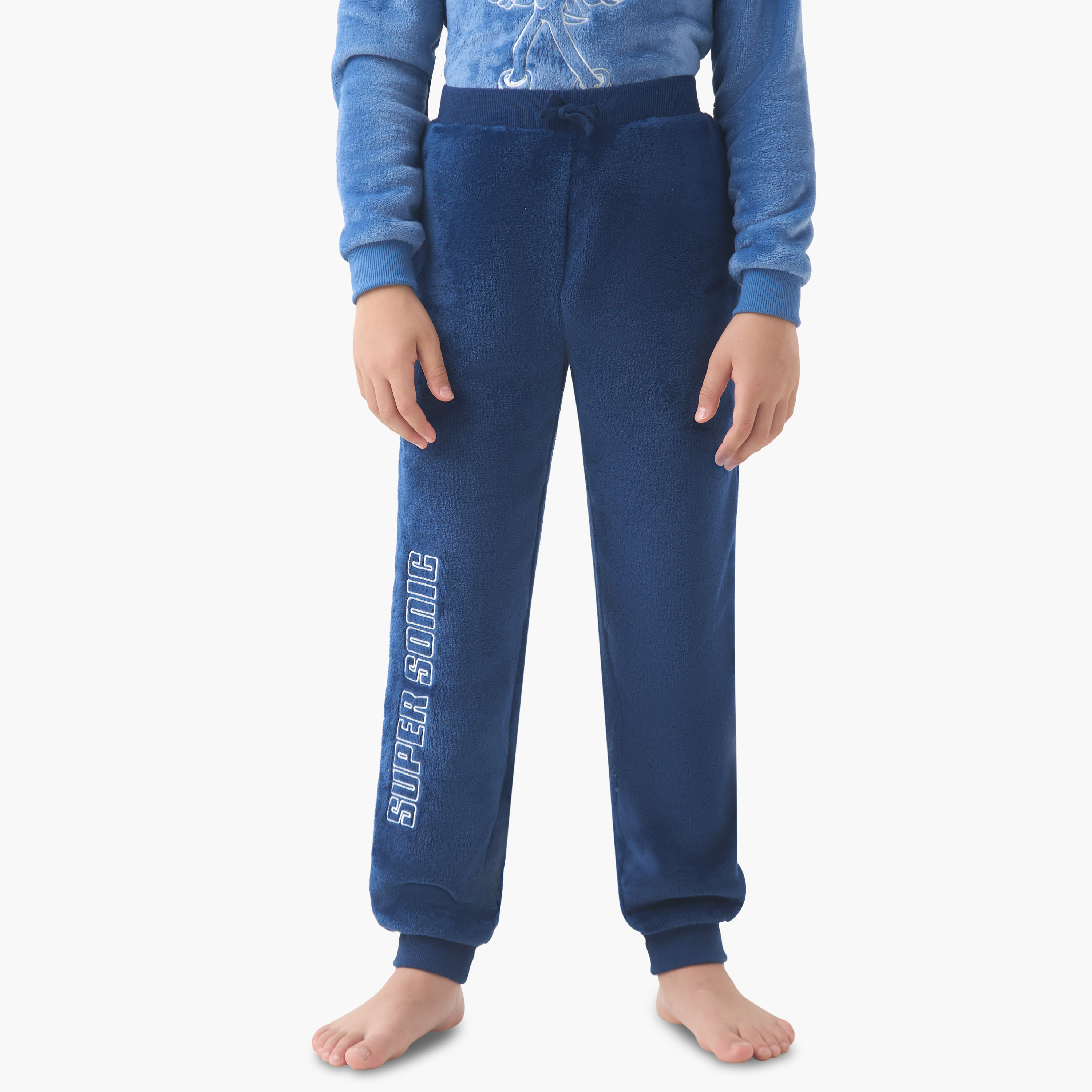 Boys Pyjama Set with Sonic the Hedgehog Print - Polyester - Long Sleeves - Crew Neck-boys-clothing-nightwear-image-2