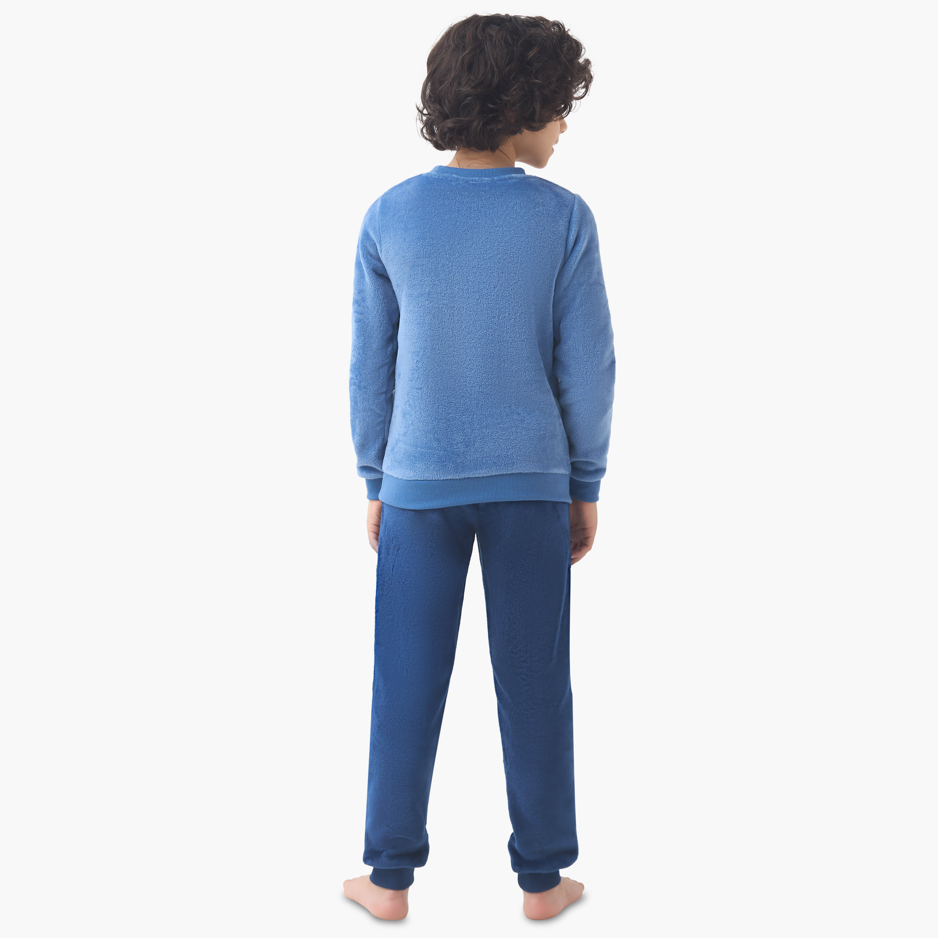 Boys Pyjama Set with Sonic the Hedgehog Print - Polyester - Long Sleeves - Crew Neck-boys-clothing-nightwear-image-4