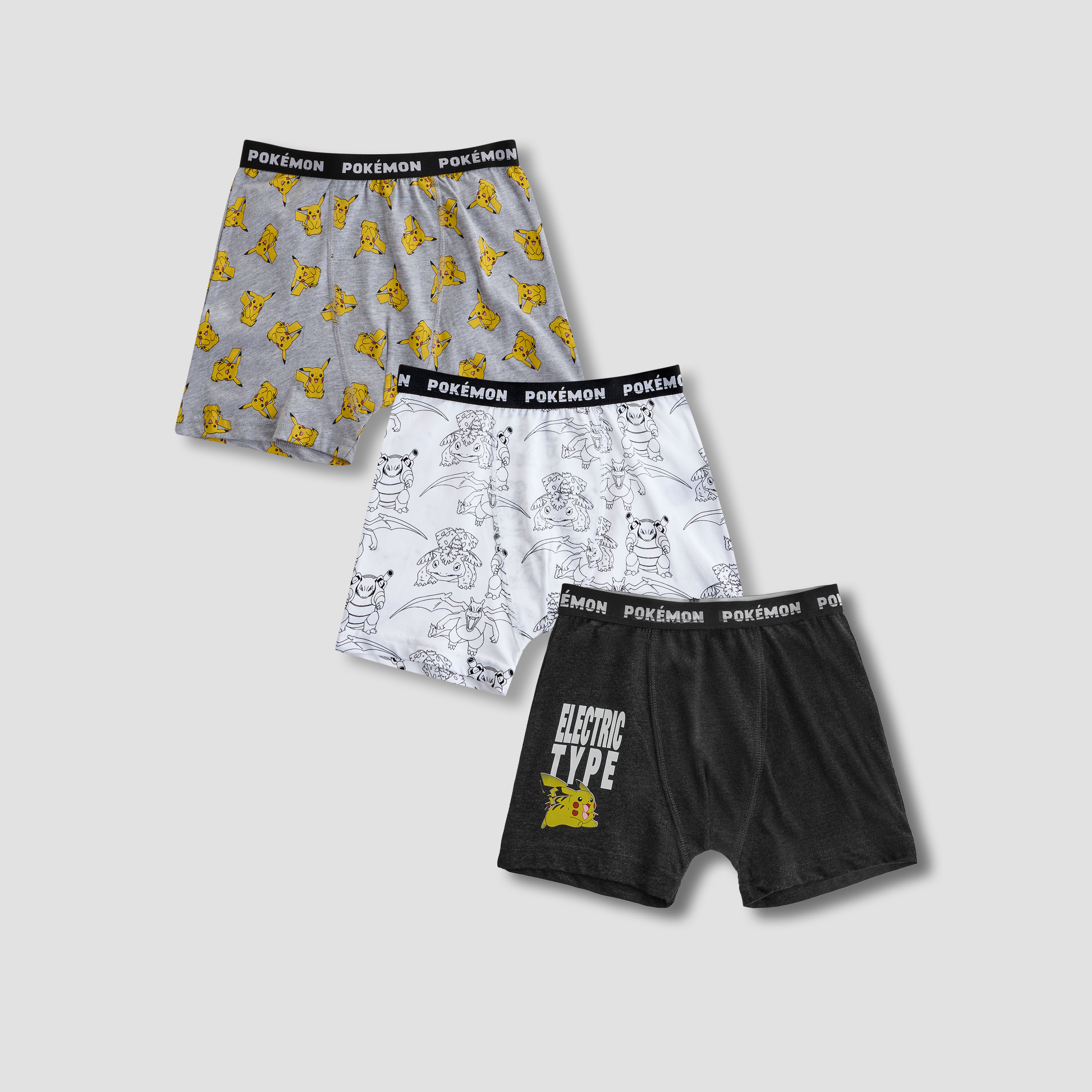 Pack of 3 Pokemon Cotton Boxers with Fun Print-boys-clothing-innerwear-boxersandbriefs-image-1