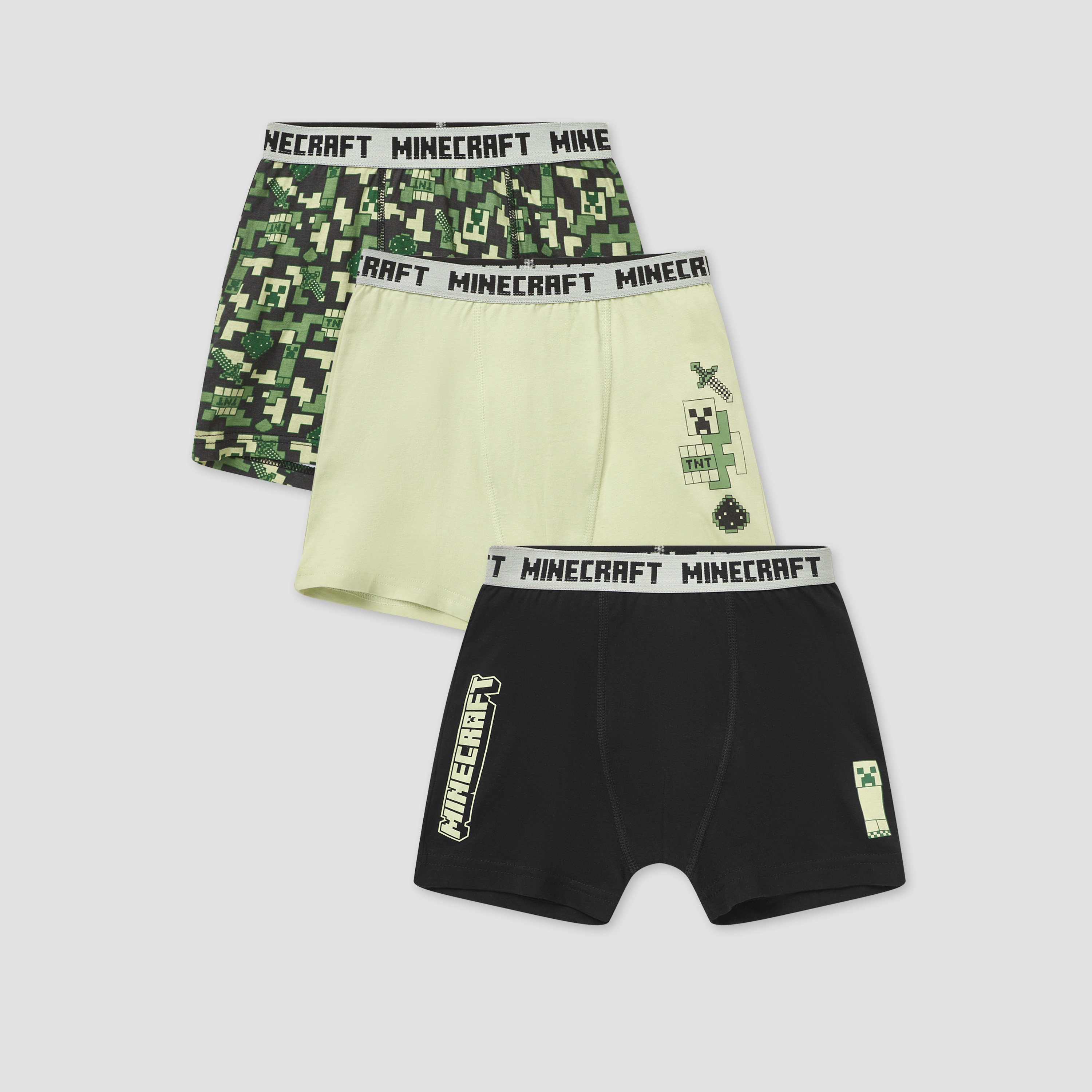 Pack of 3 Minecraft Cotton Boxers with Print-boys-clothing-innerwear-boxersandbriefs-image-1