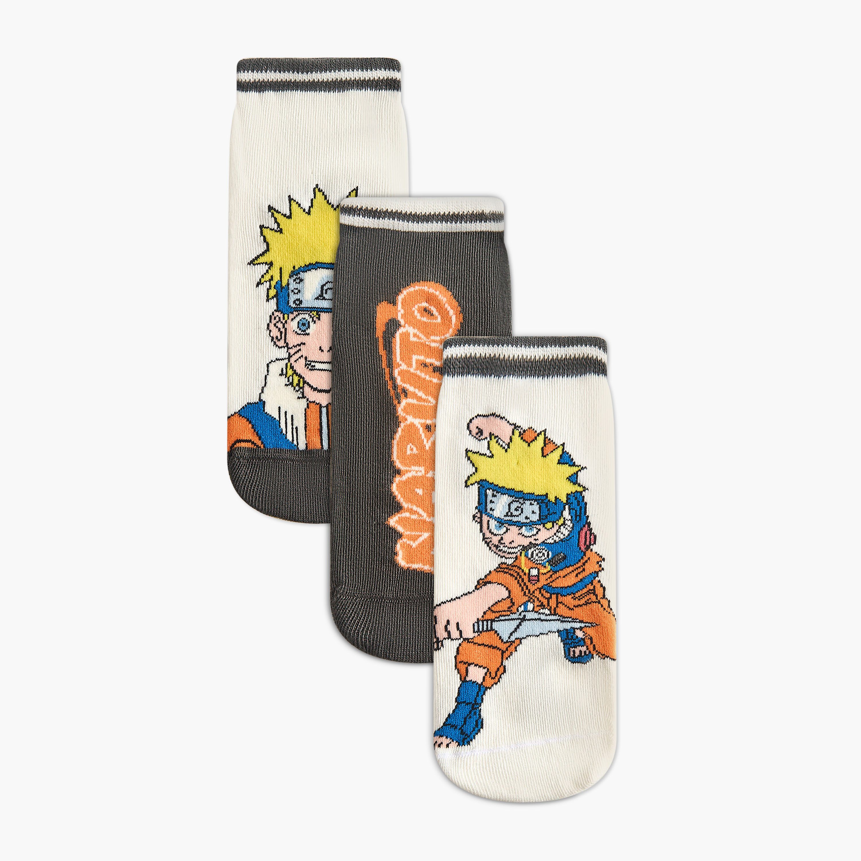 Pack of 3 TV Tokyo Boys Socks with Naruto Print-boys-accessories-socks-image-1