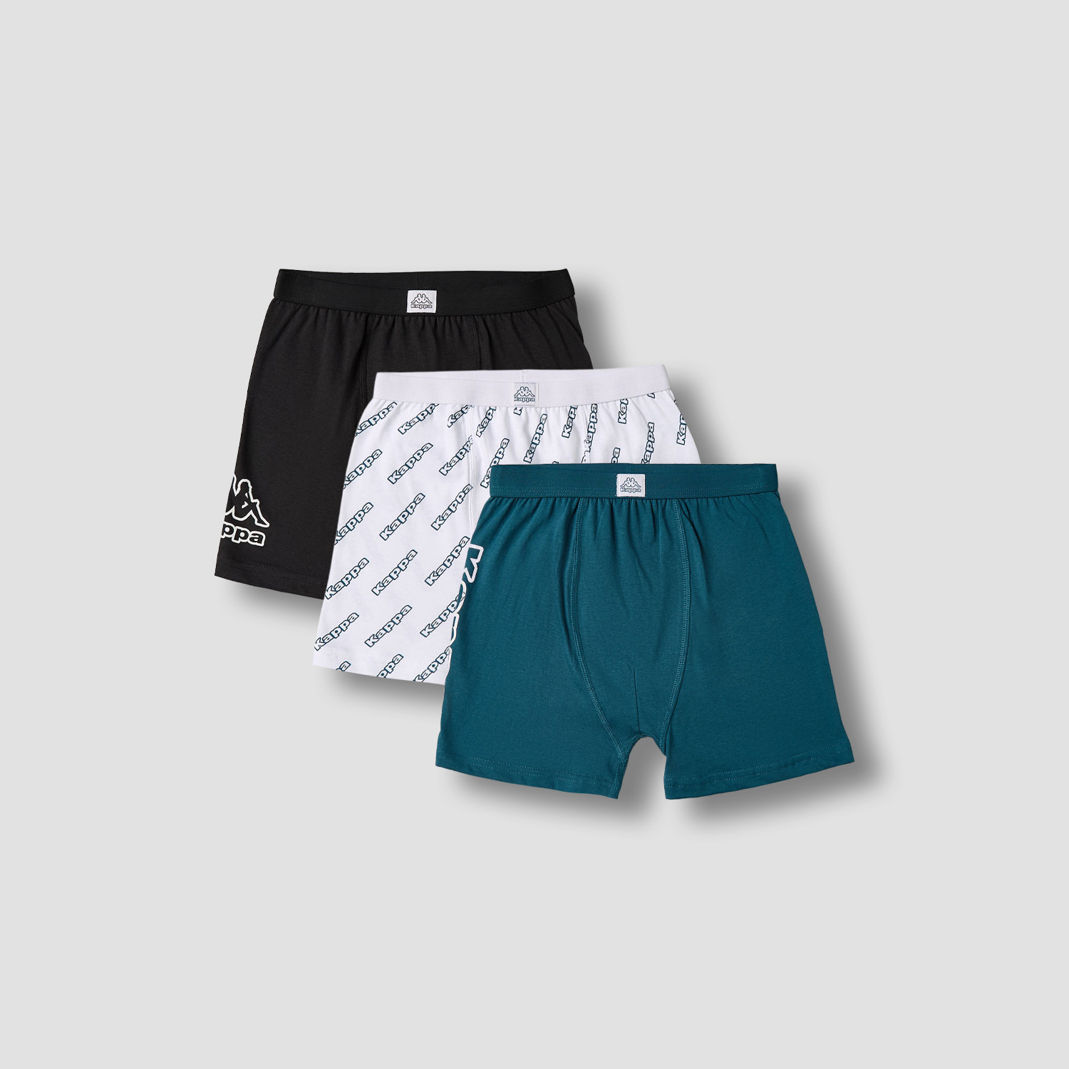 Pack of 3 Kappa Cotton Boxers with Logo Print-boys-clothing-innerwear-boxersandbriefs-image-1
