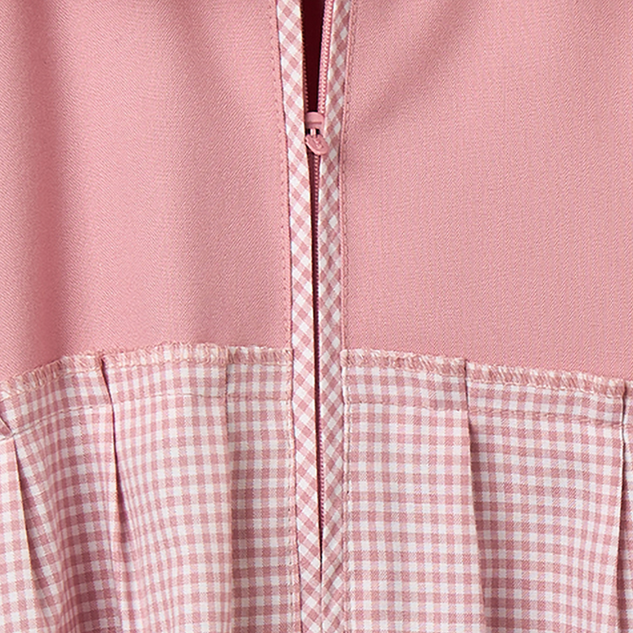 Juniors Pink School Dress with Long Sleeves - Girls-girls-clothing-schoolwear-dresses-image-3