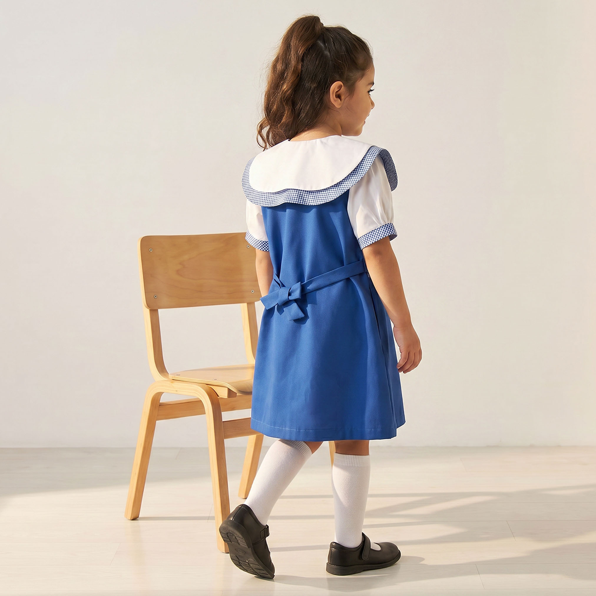 فستان مدرسي أزرق بياقة بحار من جونيورز - للبنات-girls-clothing-schoolwear-dresses-image-2