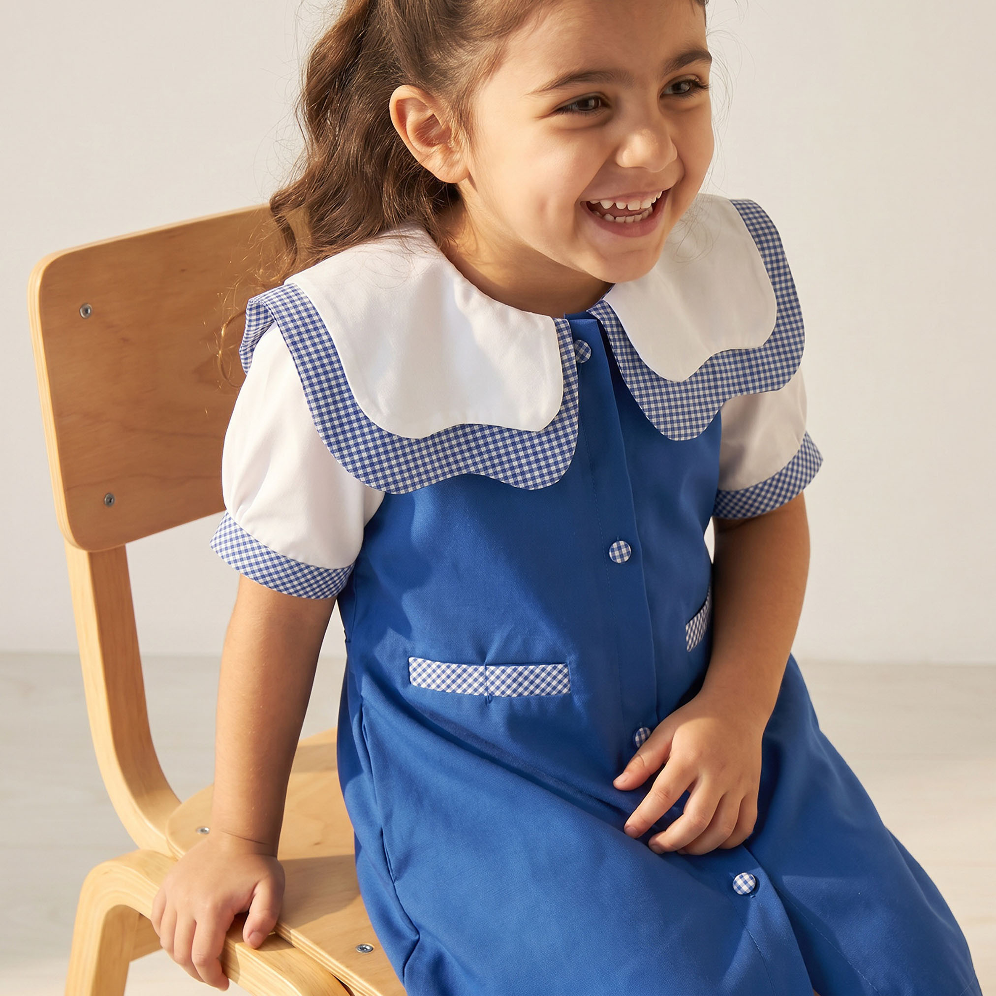 فستان مدرسي أزرق بياقة بحار من جونيورز - للبنات-girls-clothing-schoolwear-dresses-image-4