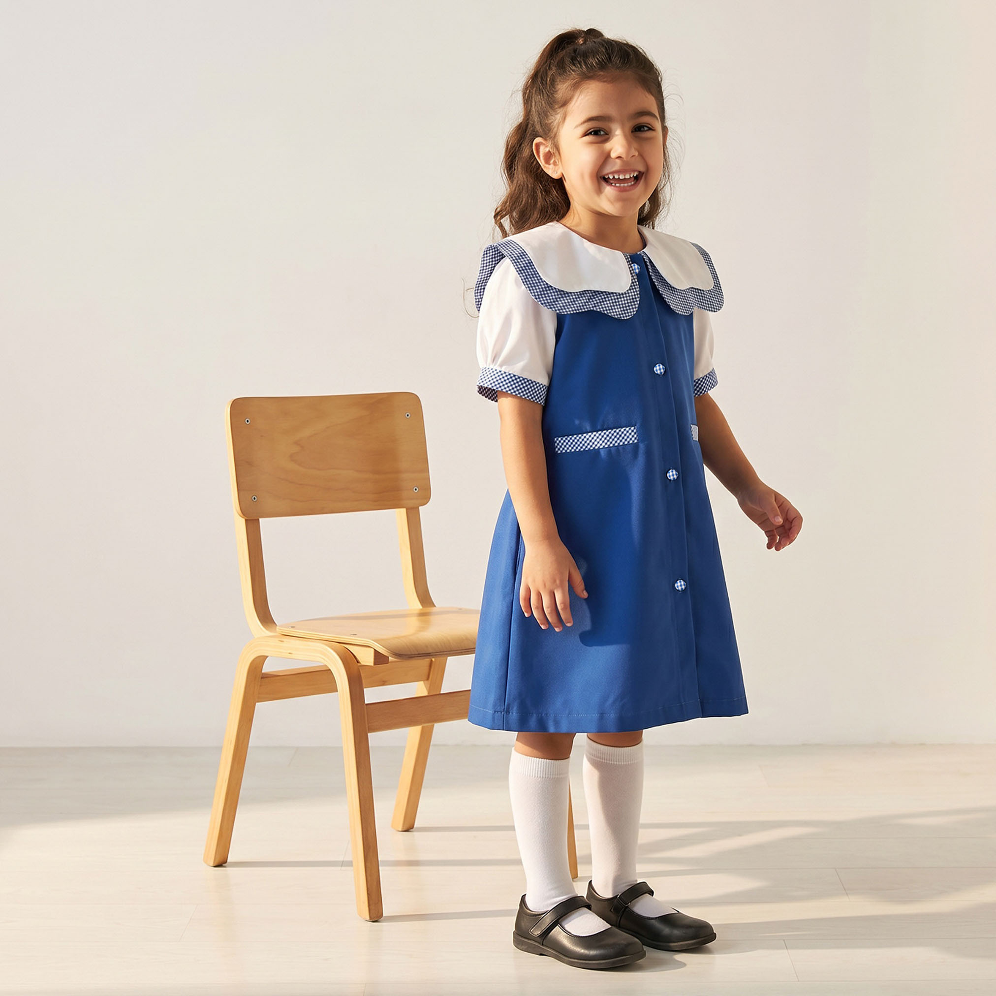 فستان مدرسي أزرق بياقة بحار من جونيورز - للبنات-girls-clothing-schoolwear-dresses-image-6