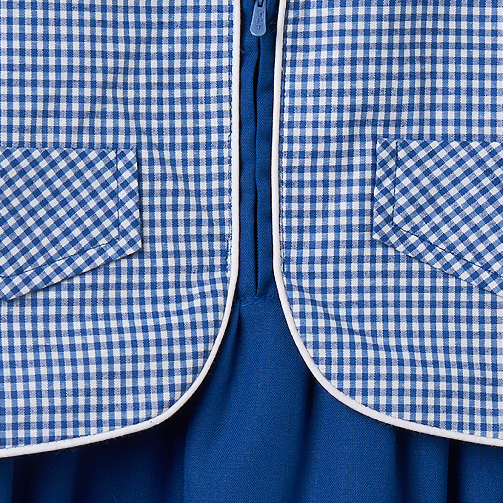 فستان مدرسي أزرق بأكمام قصيرة للبنات من جونيورز-girls-clothing-schoolwear-dresses-image-3