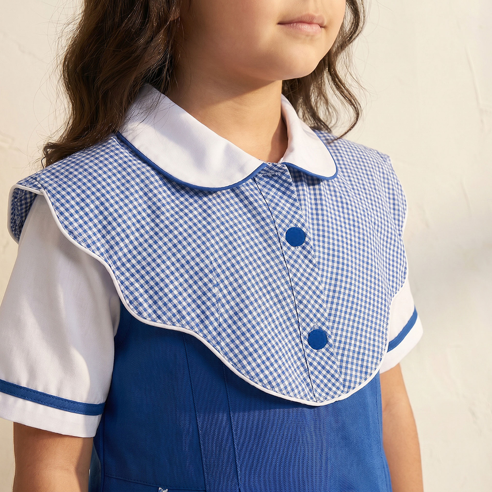 فستان مدرسة أزرق بأكمام قصيرة للبنات من جونيورز-girls-clothing-schoolwear-dresses-image-6
