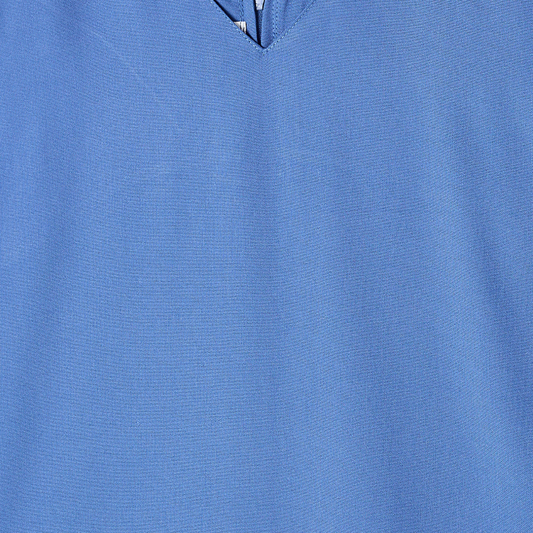 Juniors Blue School Pinafore with V Neck - Girls-girls-clothing-schoolwear-dresses-image-3