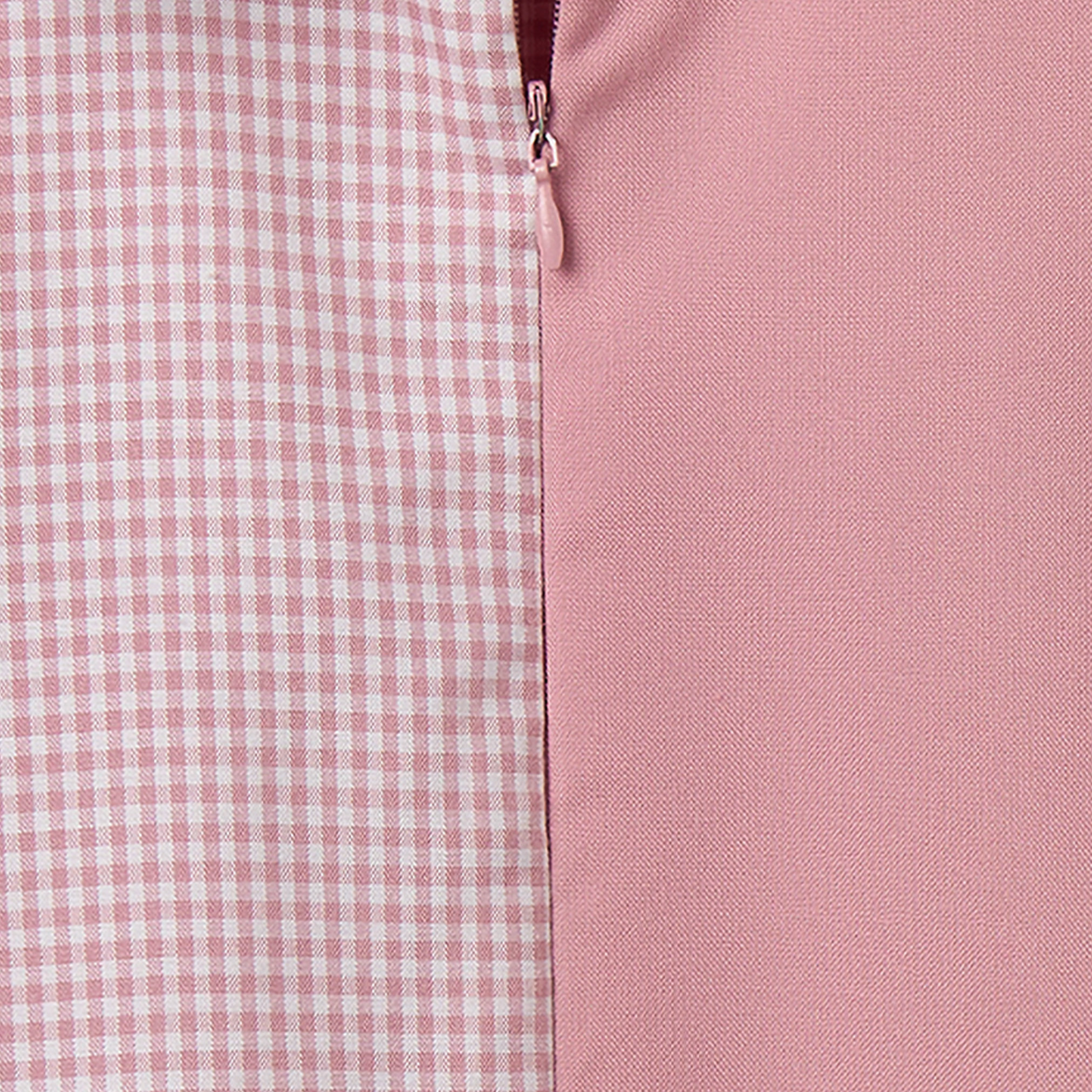 Juniors Pink School A-line Dress with Collar - Girls-girls-clothing-schoolwear-dresses-image-3