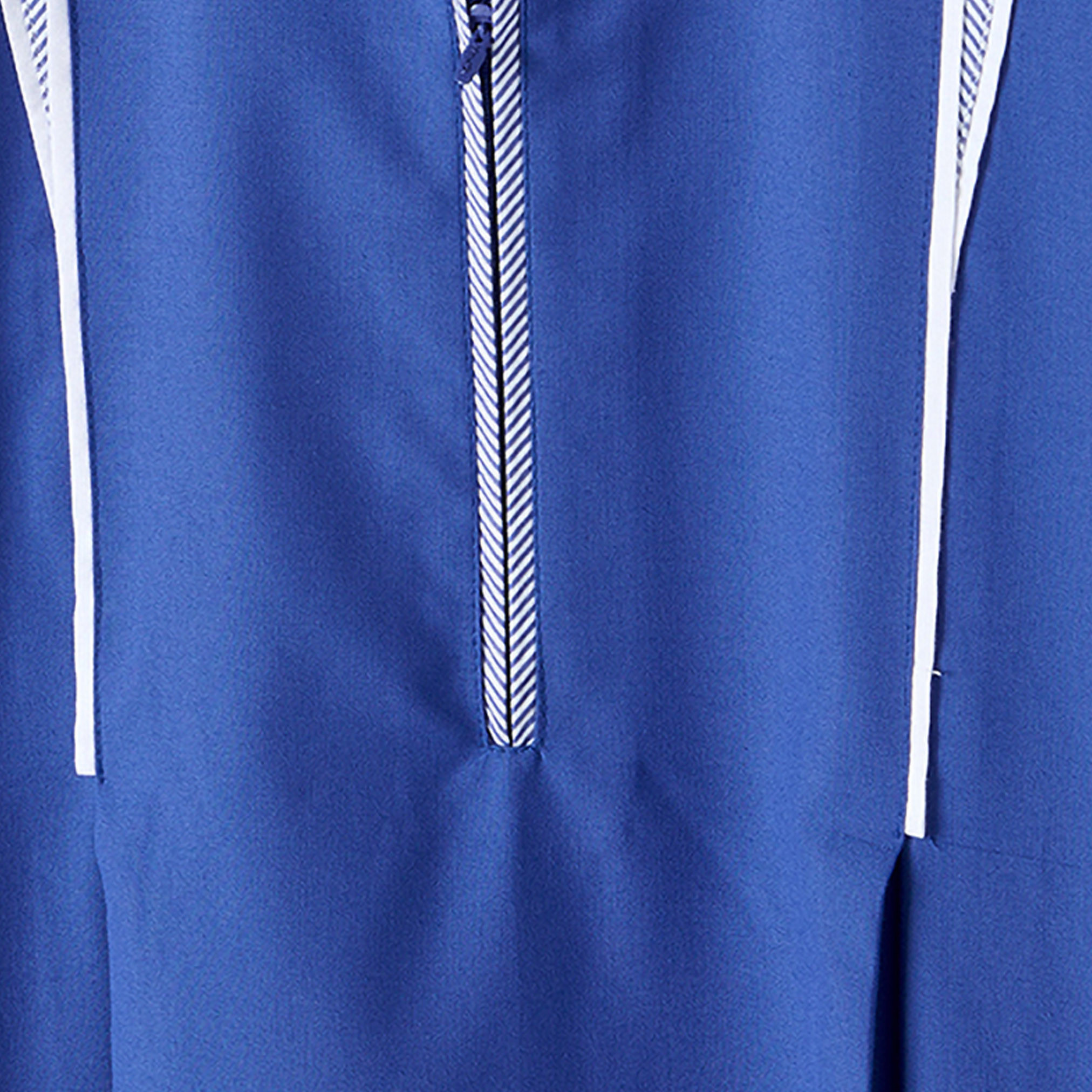 Juniors Blue A-line Dress with Collar - Girls-girls-clothing-schoolwear-dresses-image-3