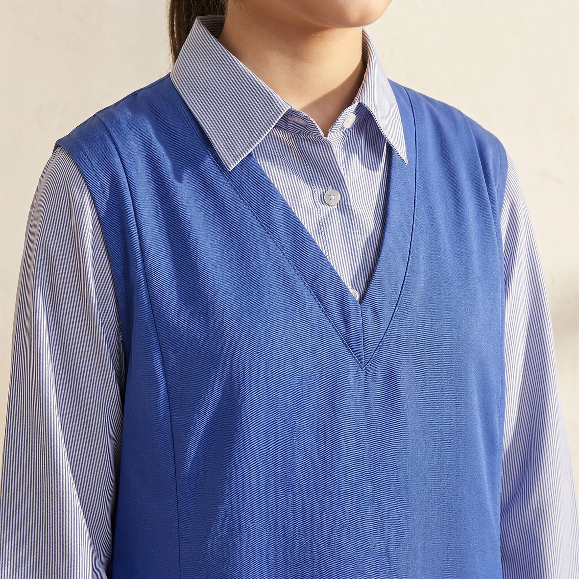 فستان مدرسي أزرق بأكمام طويلة من جونيورز - للبنات-girls-clothing-schoolwear-dresses-image-6