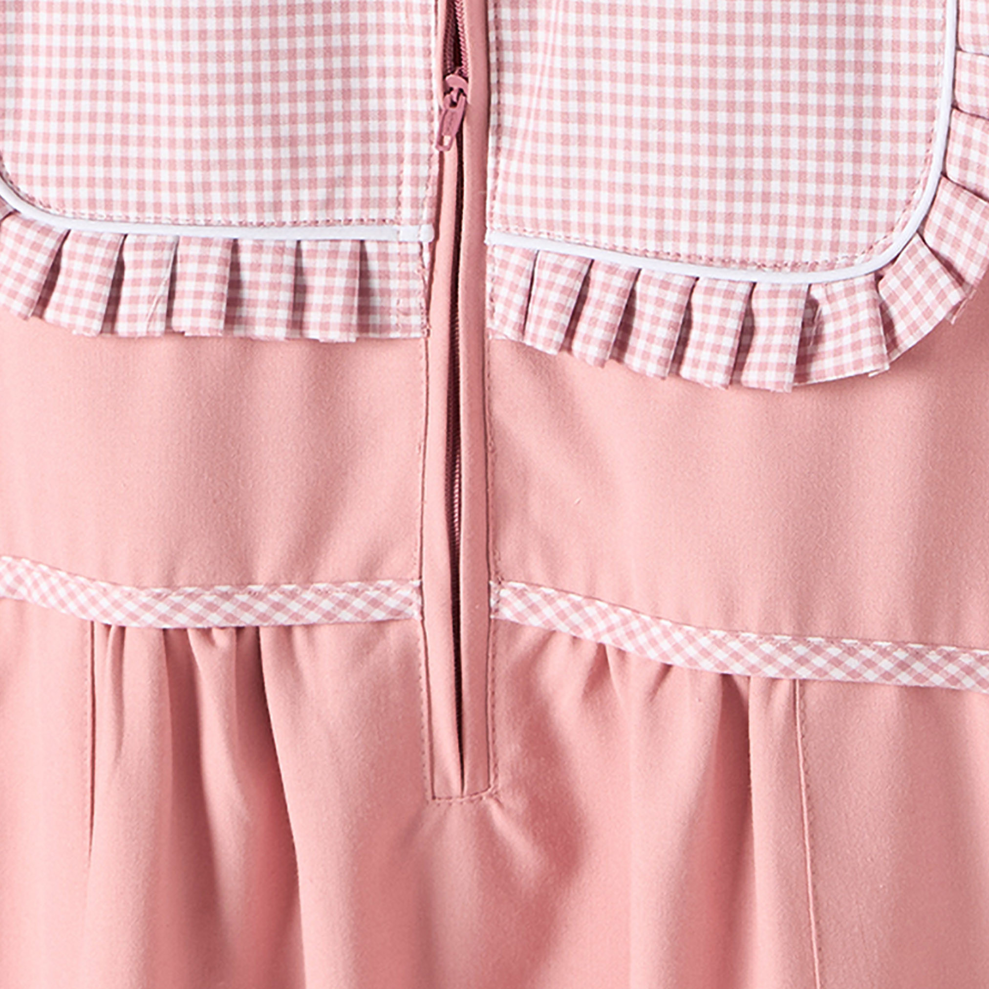 فستان مدرسة وردي بأكمام طويلة للبنات من جونيورز-girls-clothing-schoolwear-dresses-image-3