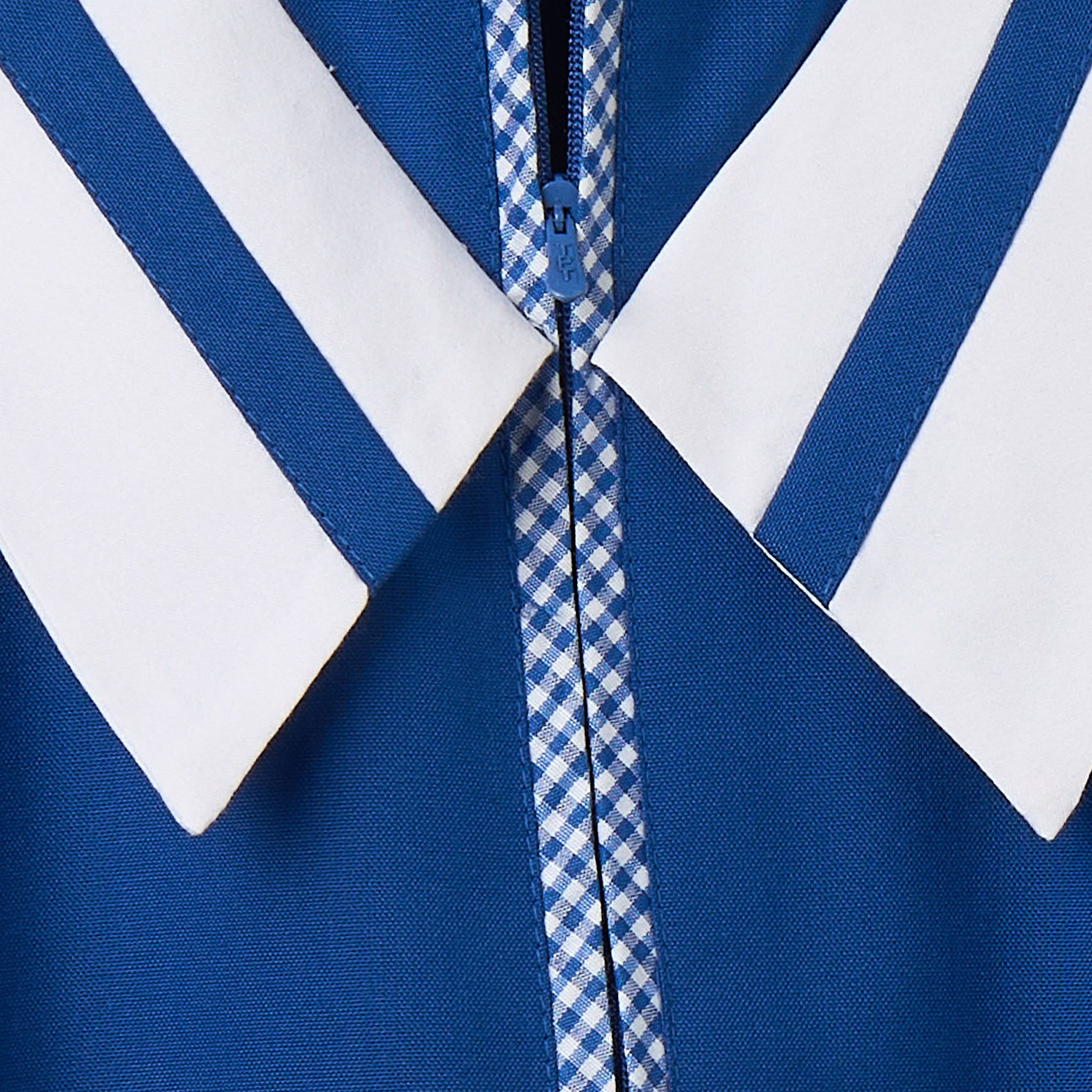 Juniors Blue School Dress with Peter Pan Collar - Girls-girls-clothing-schoolwear-dresses-image-3