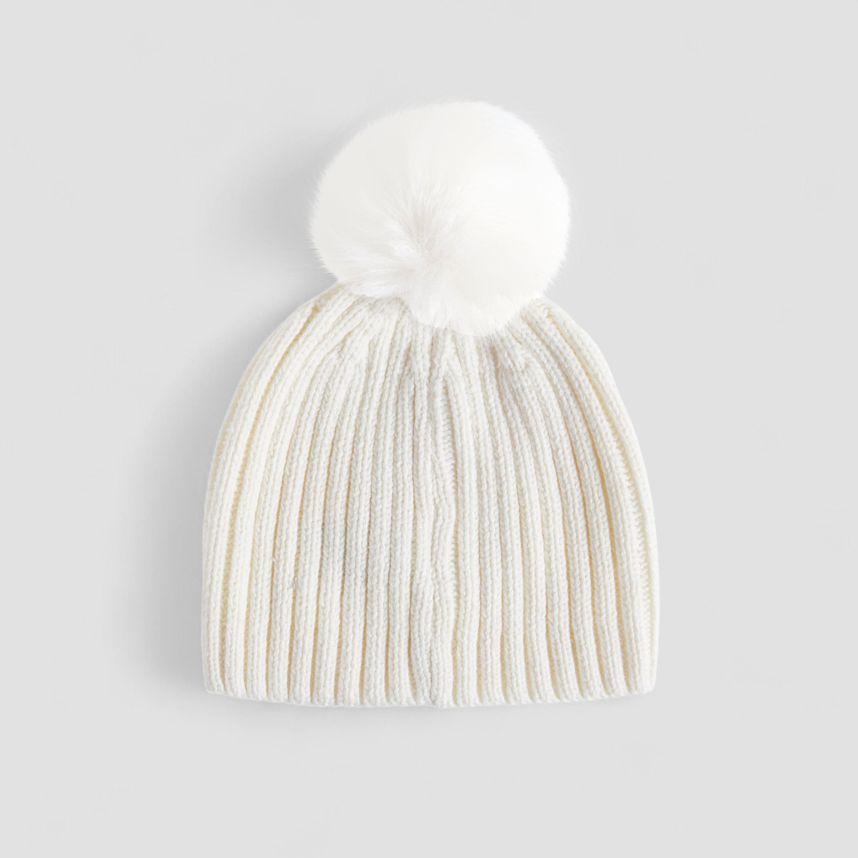 Juniors Girls Winter Beanie with Pom Pom Design-baby-girls-clothing-winterwear-winteraccessories-image-1