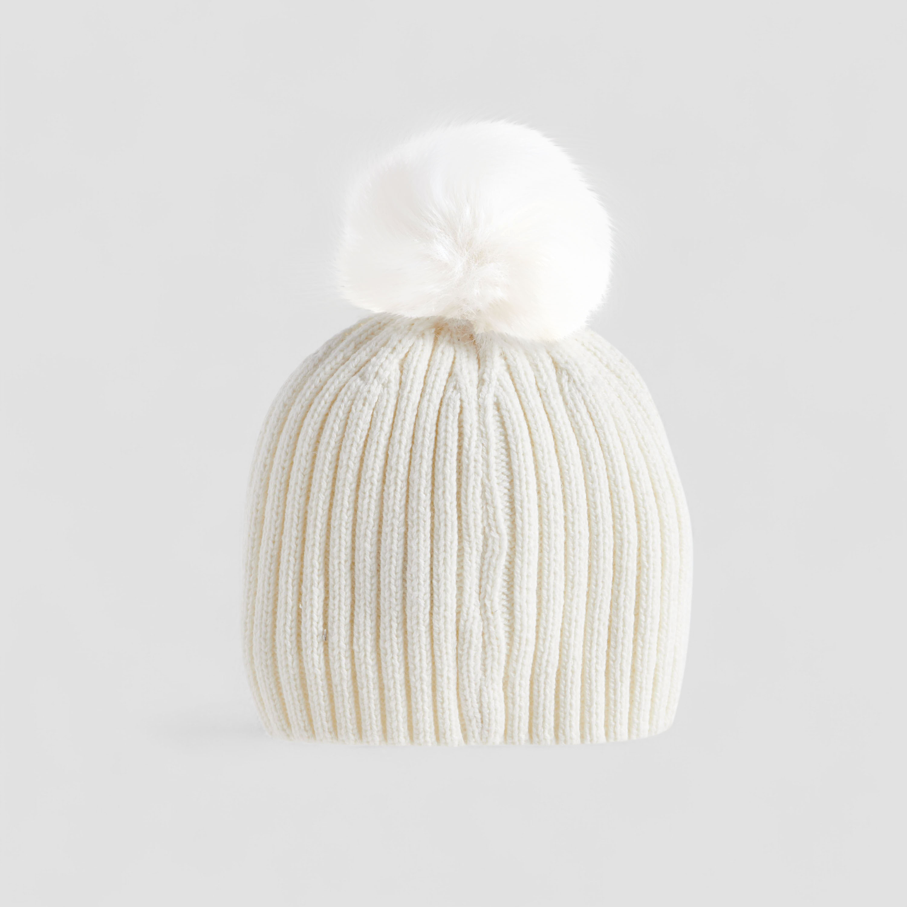 Juniors Girls Winter Beanie with Pom Pom Design-baby-girls-clothing-winterwear-winteraccessories-image-2