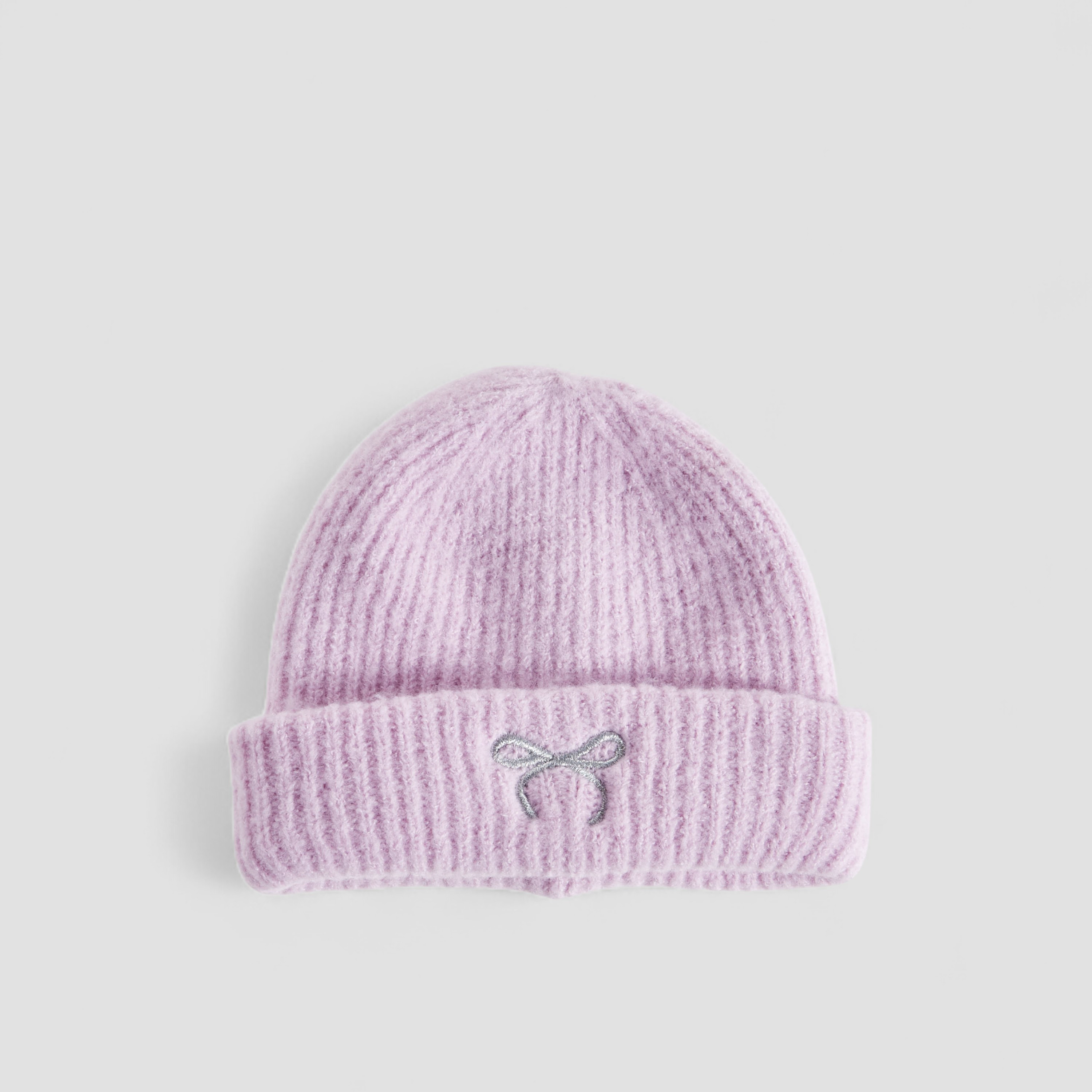 Juniors Girls Winter Beanie with Bow Embroidery-baby-girls-clothing-winterwear-winteraccessories-image-1