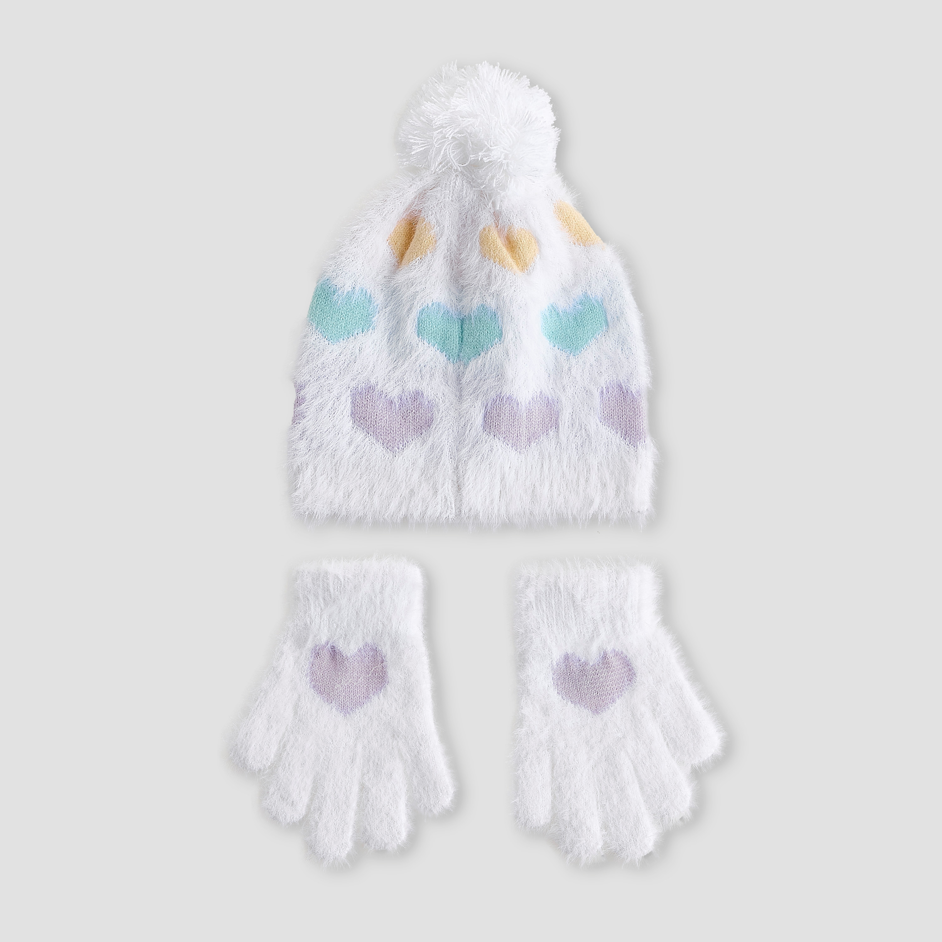 Juniors Winter Beanie with Gloves and Scarf-girls-clothing-winterwear-winteraccessories-image-1