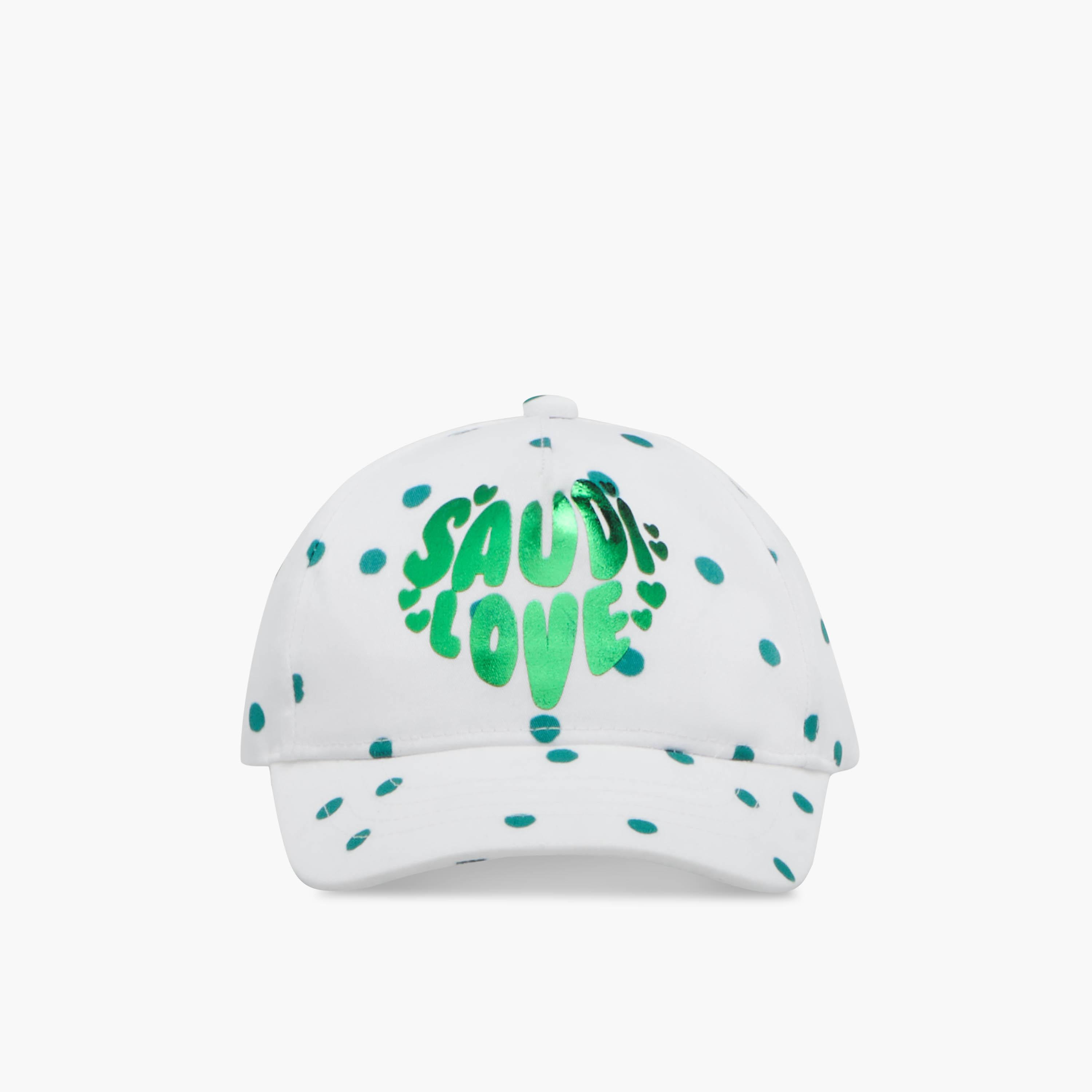 Juniors Saudi Arabia National Day Print Cap with Hook and Loop Closure-girls-accessories-caps-image-1