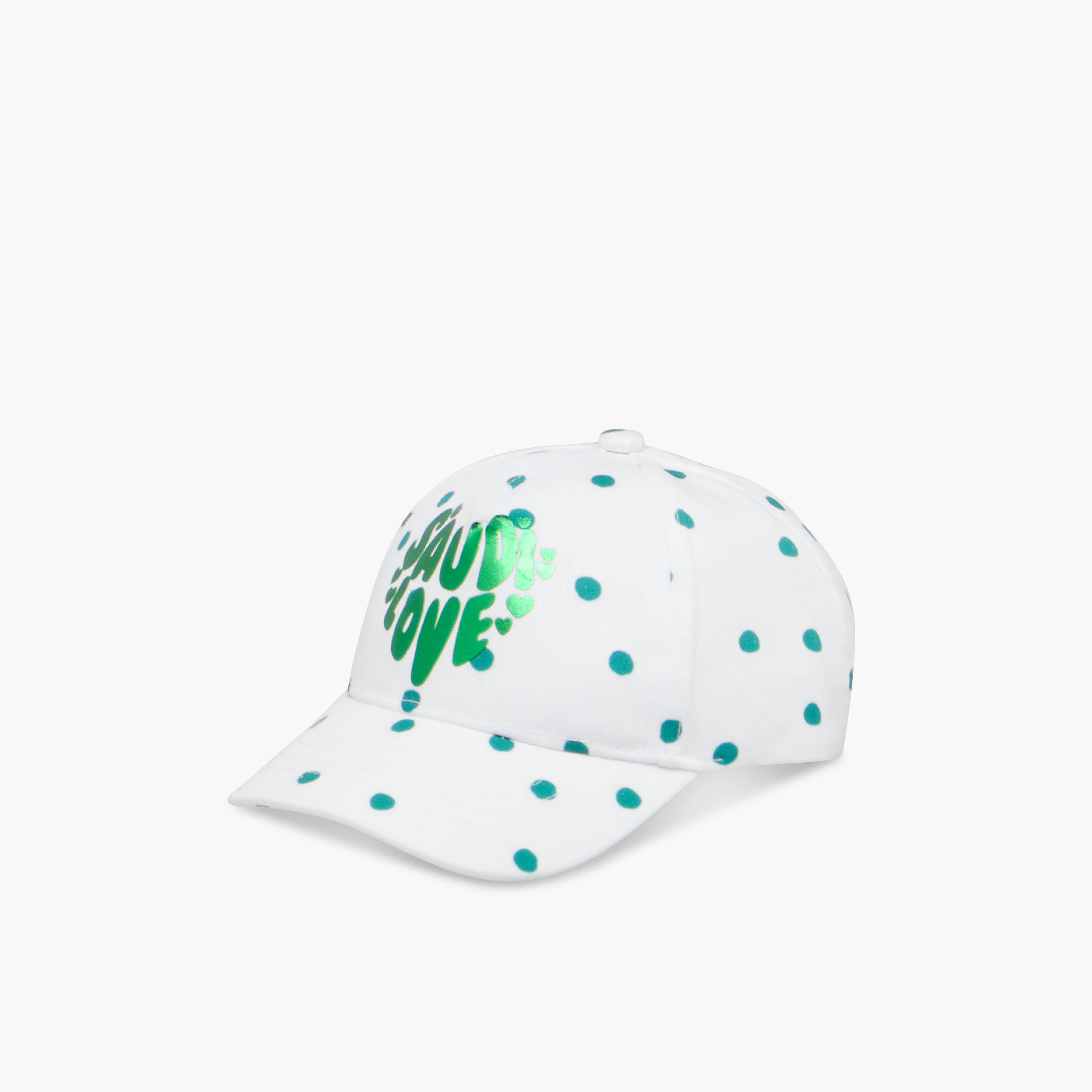 Juniors Saudi Arabia National Day Print Cap with Hook and Loop Closure-girls-accessories-caps-image-2