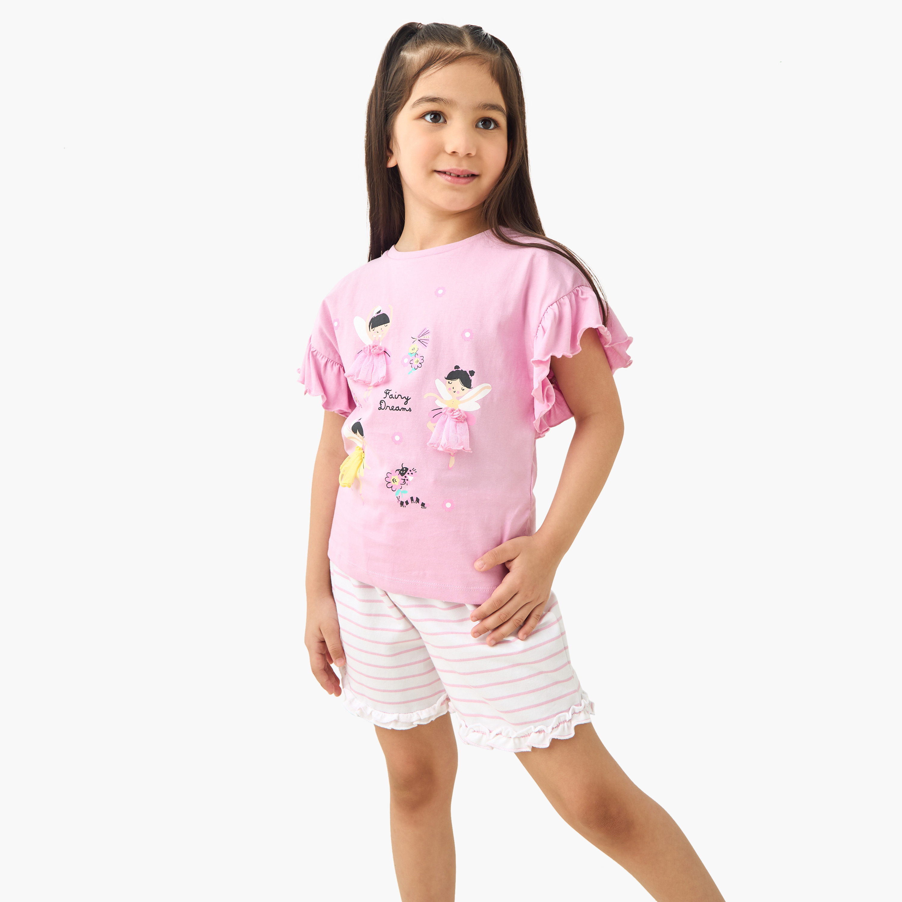 Juniors Fairy Applique Top and Shorts Set-baby-girls-clothing-nightwear-pyjamasets-image-1