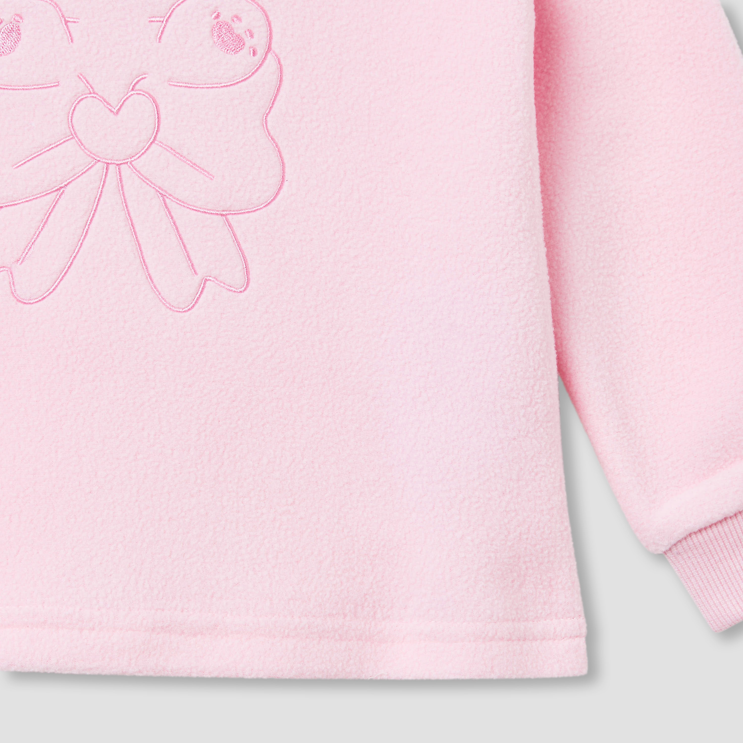 طقم بنطلون بيجاما وتيشيرت بتطريزات أرنب من جونيورز-baby-girls-clothing-winterwear-pyjamasets-image-3