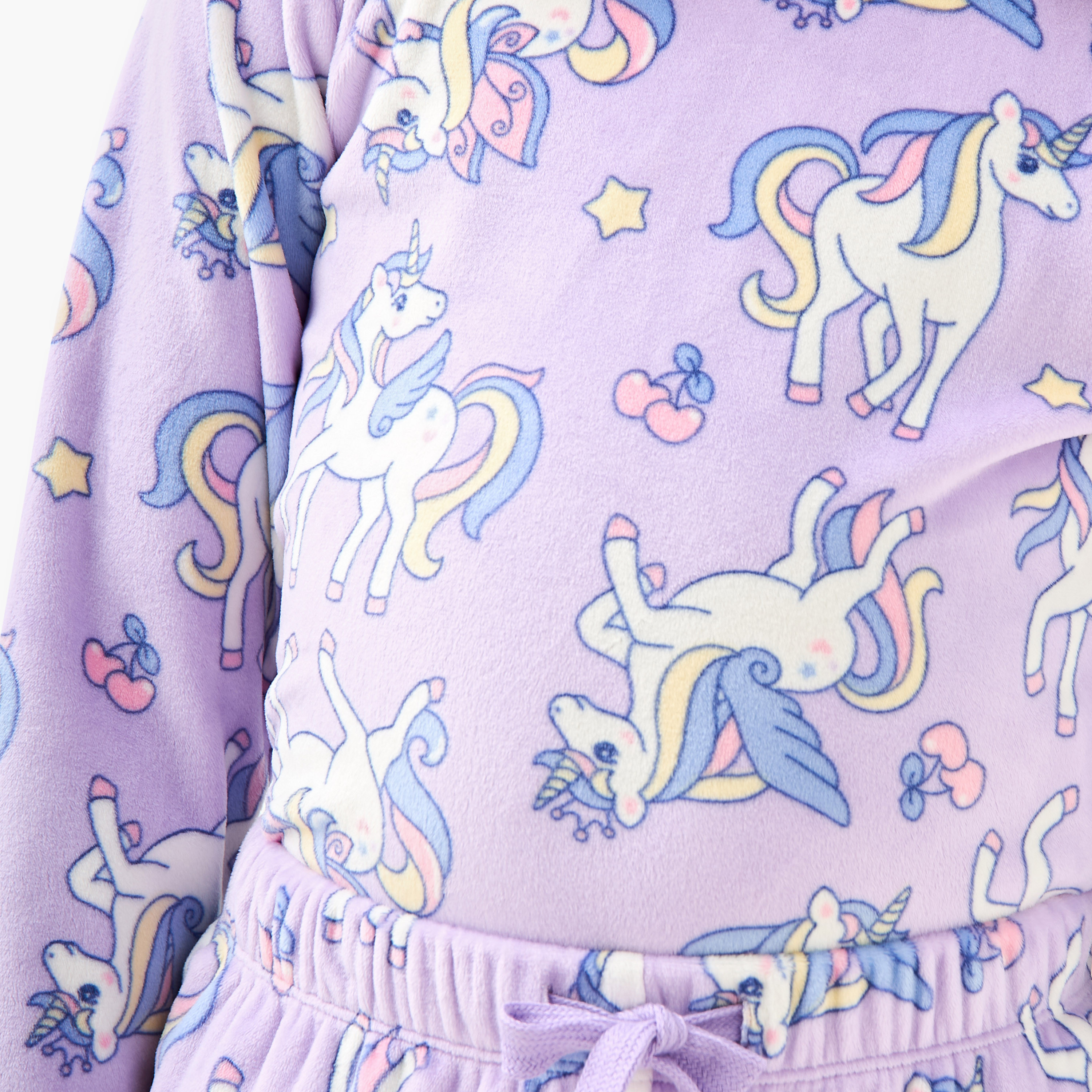 Juniors Unicorn Print T-shirt and Pyjama Set-baby-girls-clothing-winterwear-pyjamasets-image-6