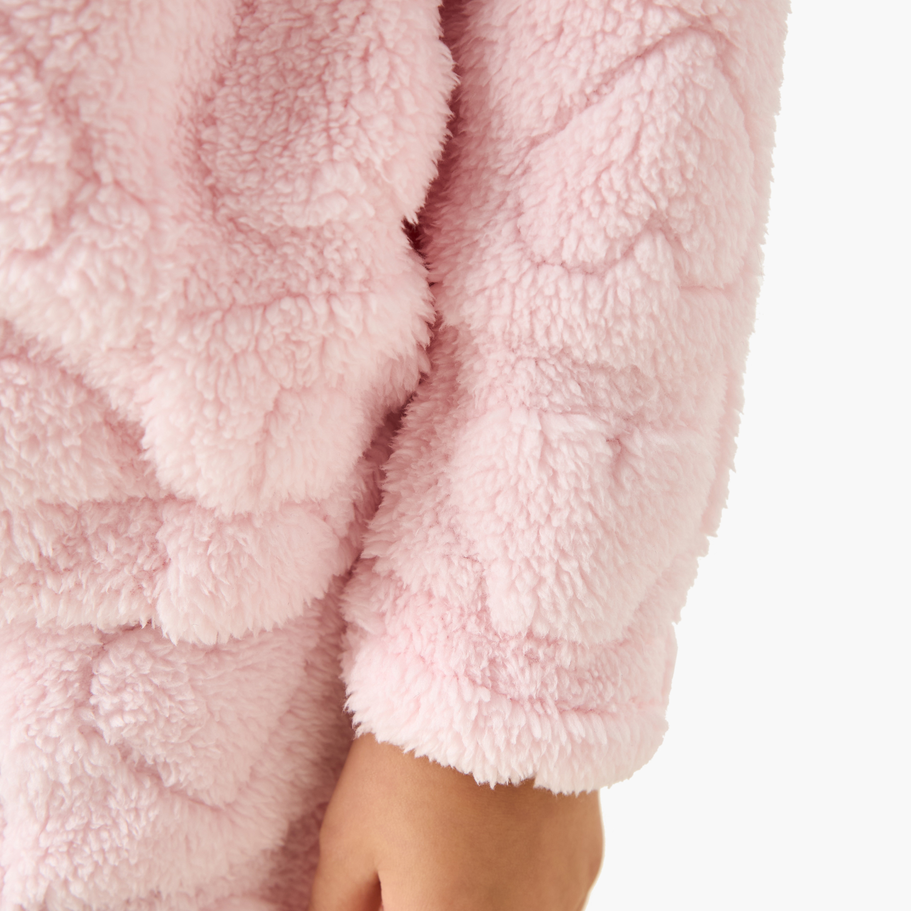 Juniors Girls Pyjama Set with Heart Embossed Print - Polyester - Long Sleeves - Crew Neck-girls-clothing-winterwear-setsandcoords-image-6