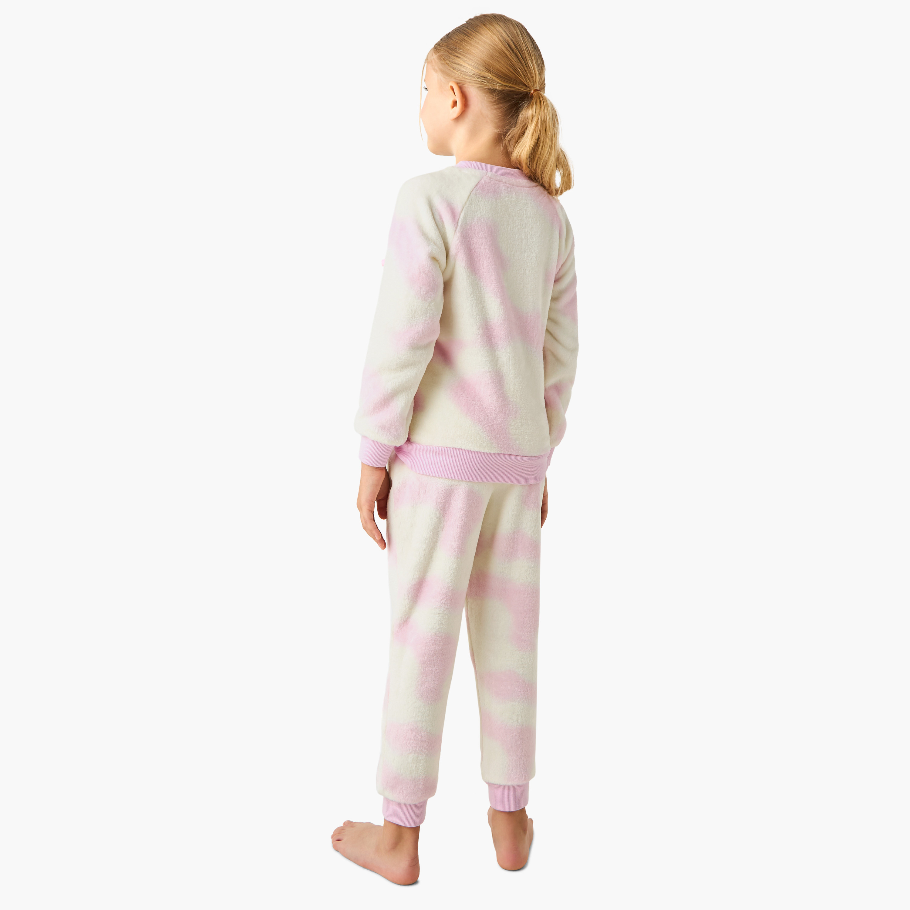 Juniors Girls Pyjama Set with Unicorn Print - Polyester - Long Sleeves - Crew Neck-girls-clothing-winterwear-setsandcoords-image-4