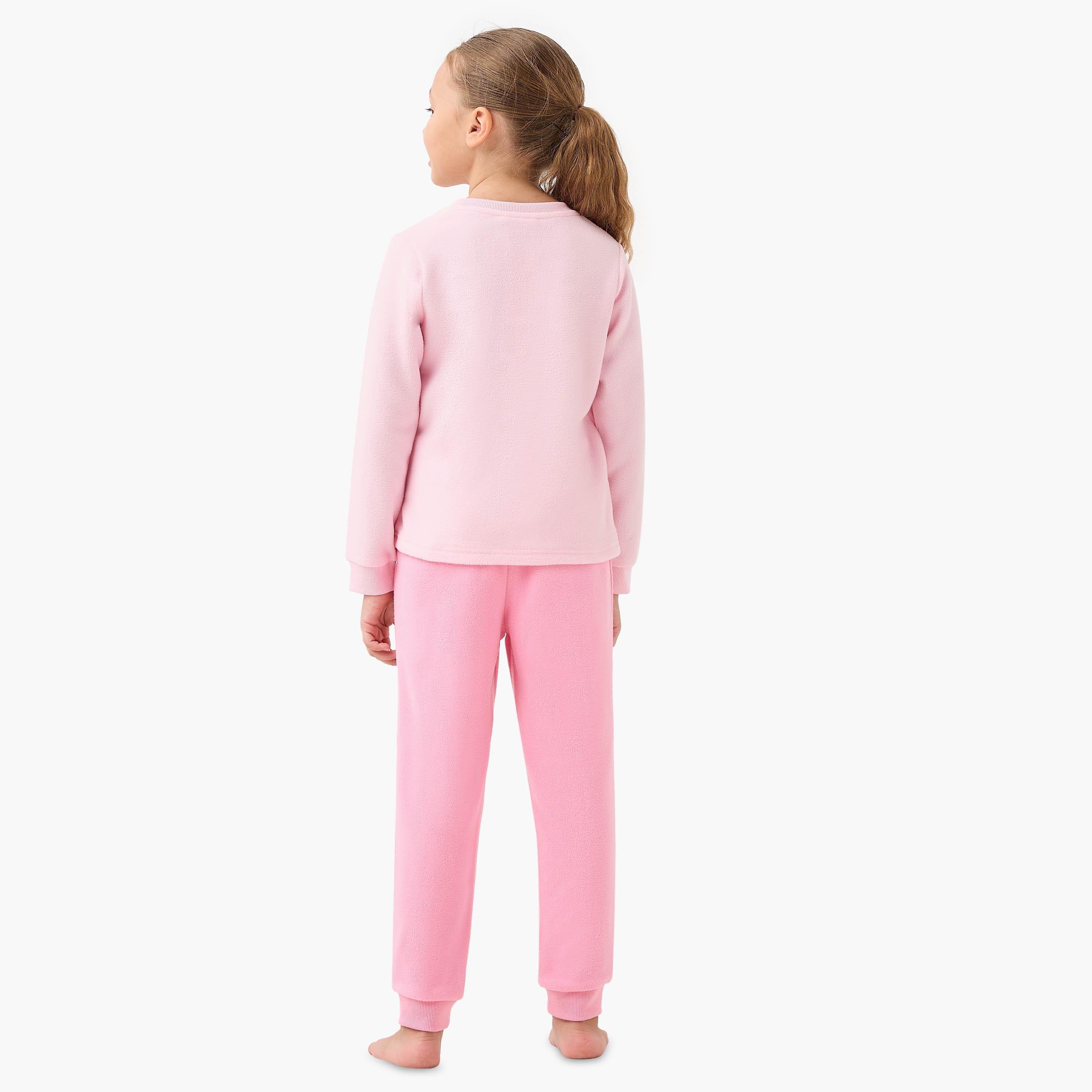 طقم بنطلون بيجاما وتيشيرت صوف بطبعات فيونكة من جونيورز-baby-girls-clothing-winterwear-pyjamasets-image-16