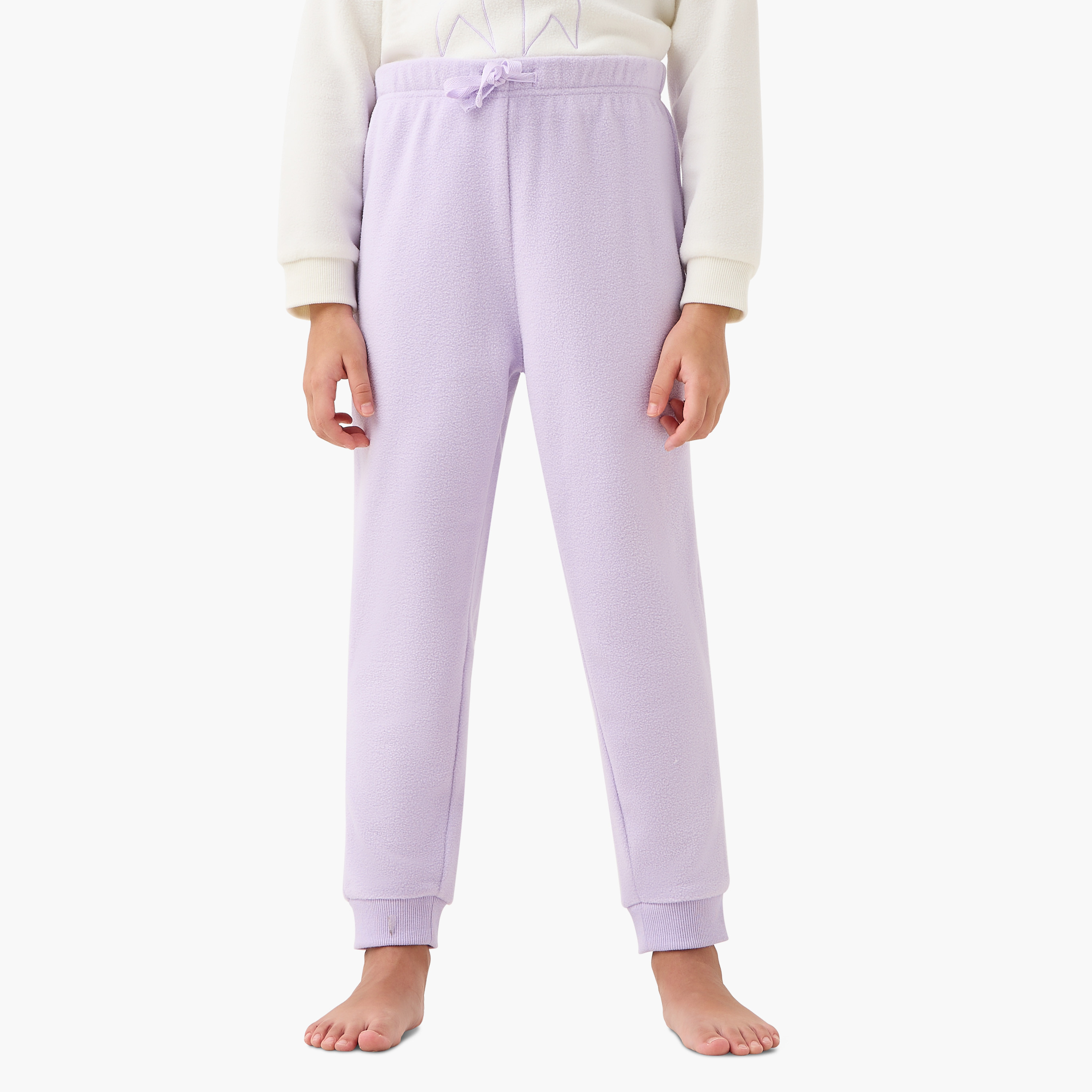 طقم بنطلون بيجاما وتيشيرت صوف بطبعات فيونكة من جونيورز-baby-girls-clothing-winterwear-pyjamasets-image-3