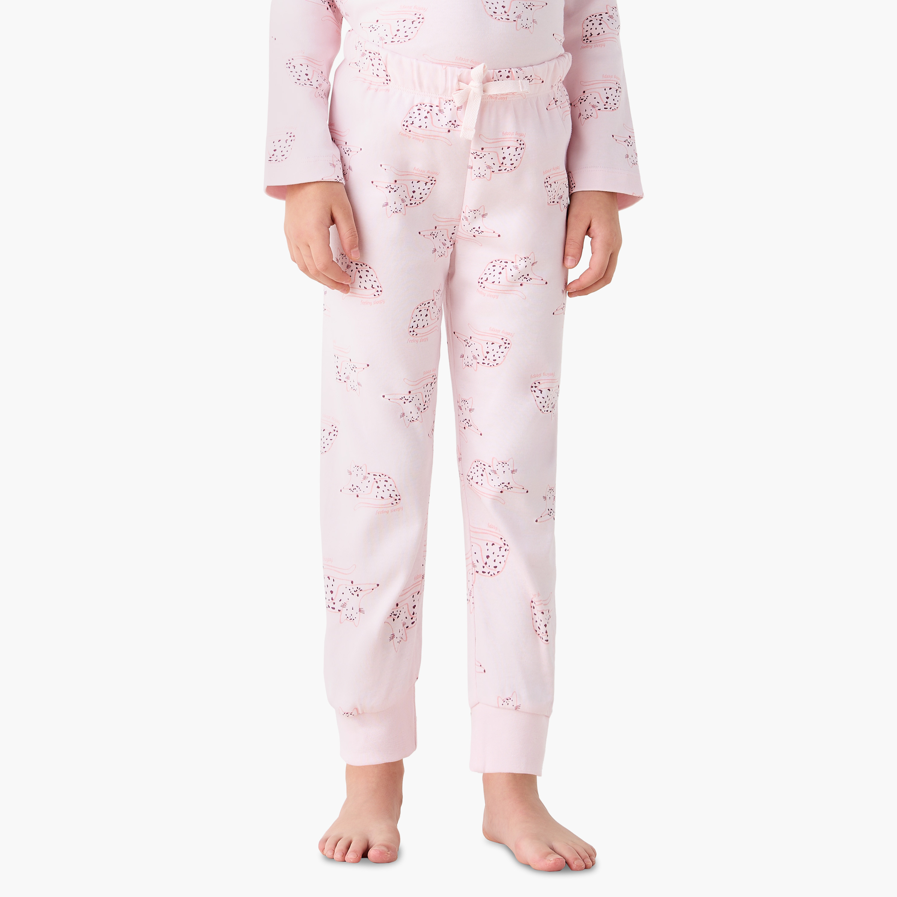 Juniors Girls Pyjama Set with Animal Print - Cotton - Long Sleeves - Crew Neck-baby-girls-clothing-winterwear-pyjamasets-image-5