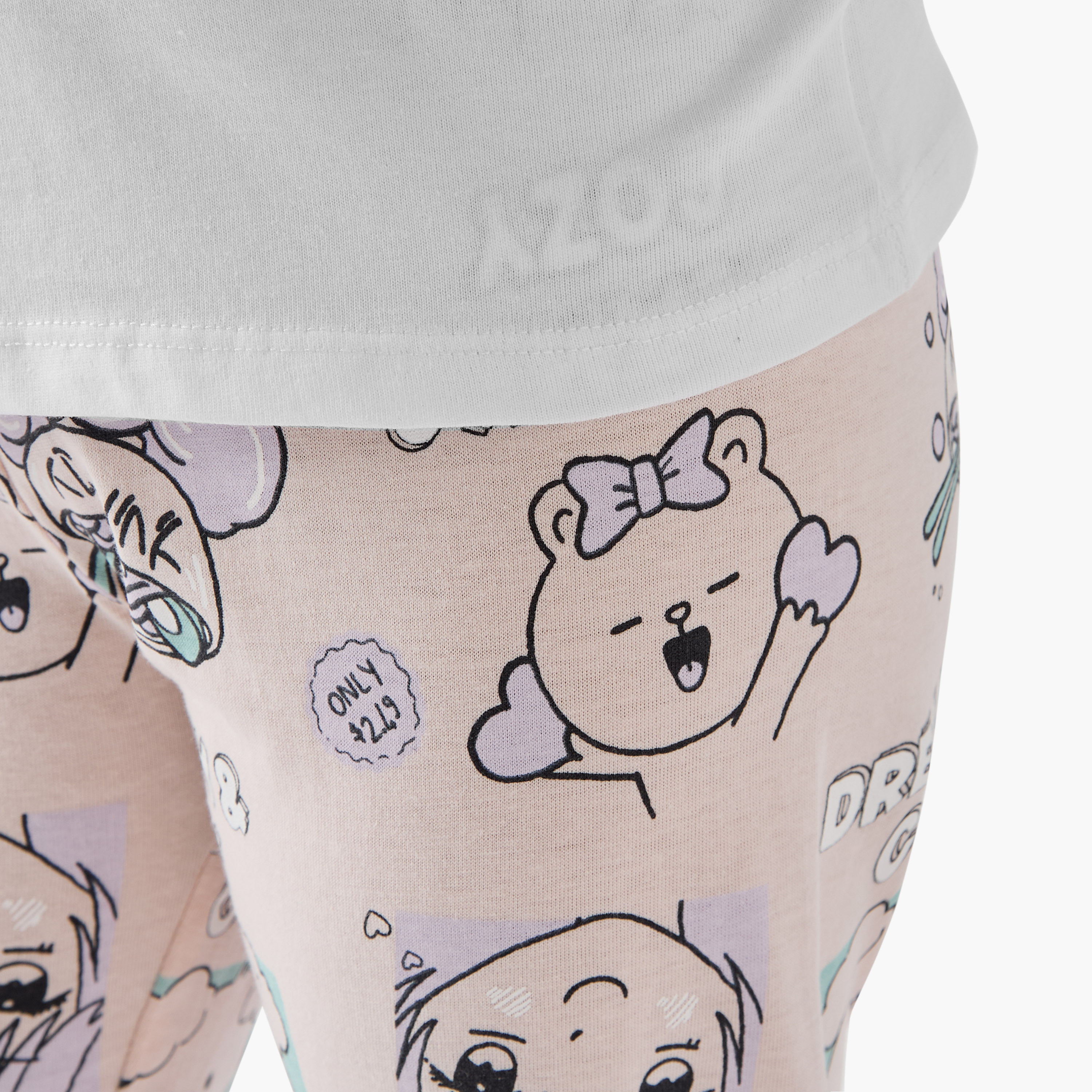 Juniors Printed T-shirt and Pyjama Set-baby-girls-clothing-nightwear-pyjamasets-image-6
