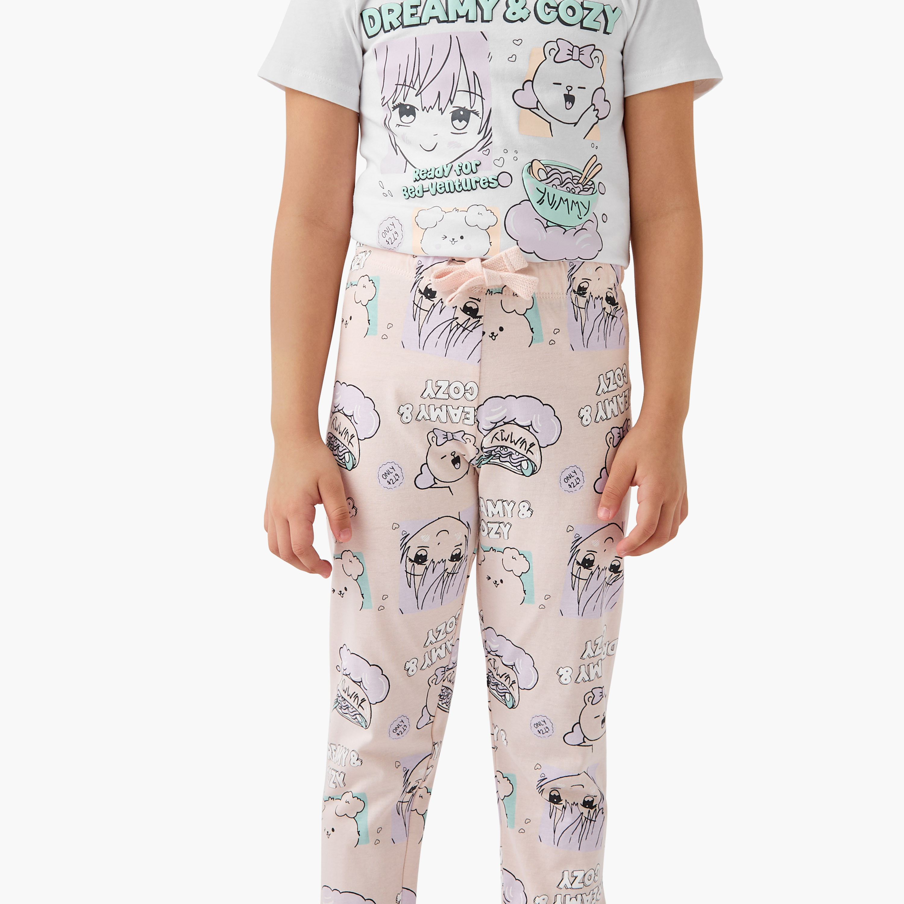 Juniors Printed T-shirt and Pyjama Set-baby-girls-clothing-nightwear-pyjamasets-image-7