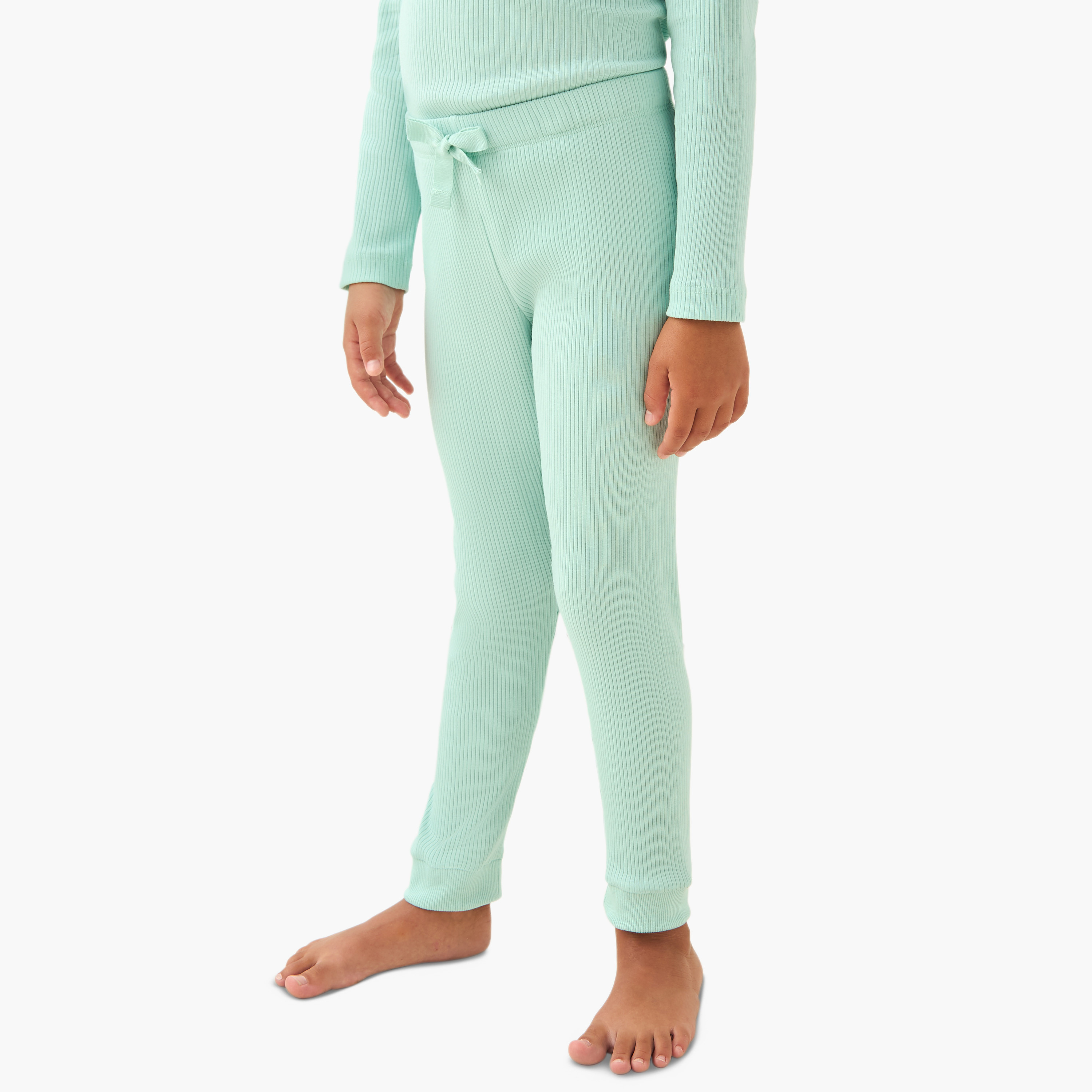 Juniors Ribbed T-shirt and Pyjama Set-baby-girls-clothing-nightwear-pyjamasets-image-3