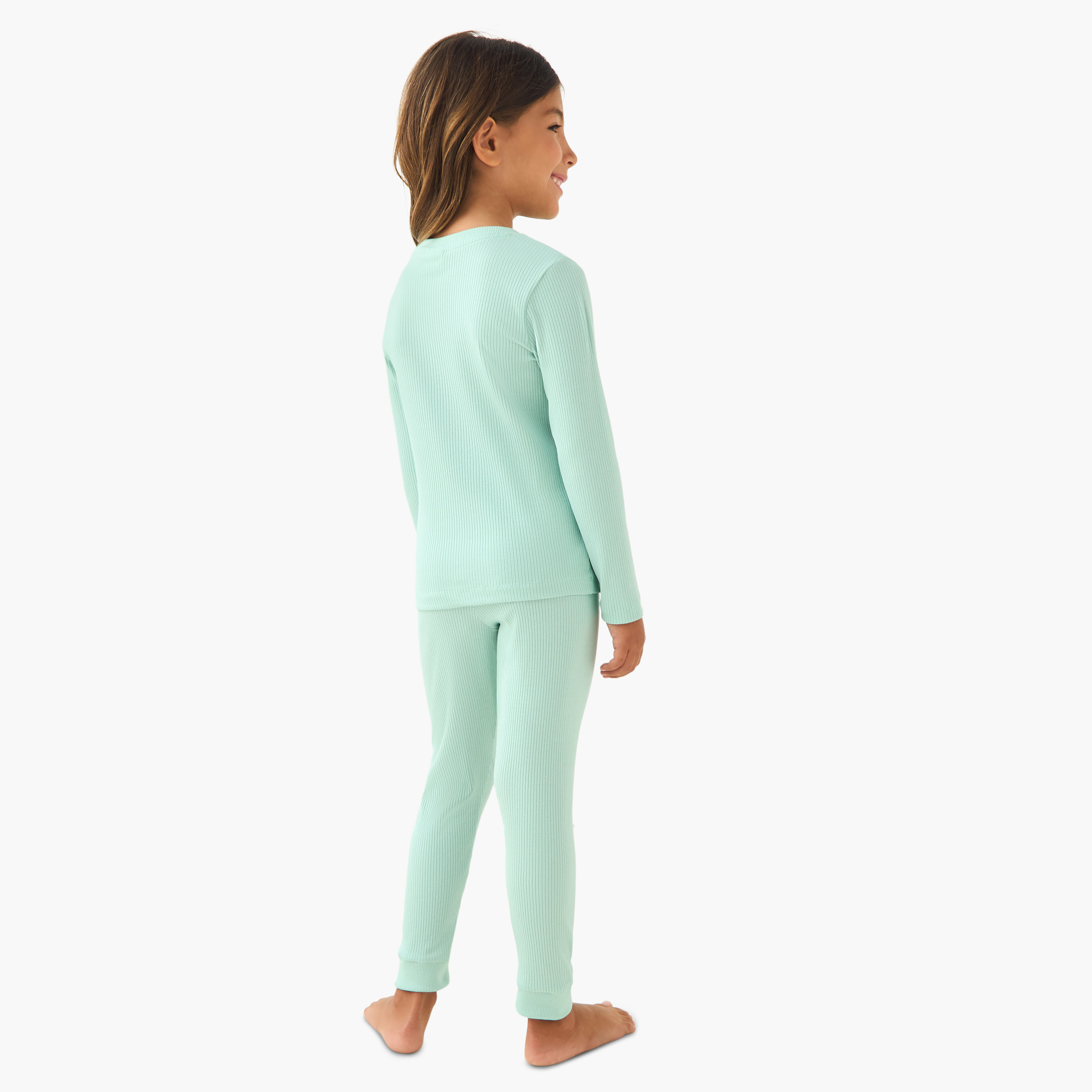 Juniors Ribbed T-shirt and Pyjama Set-baby-girls-clothing-nightwear-pyjamasets-image-4