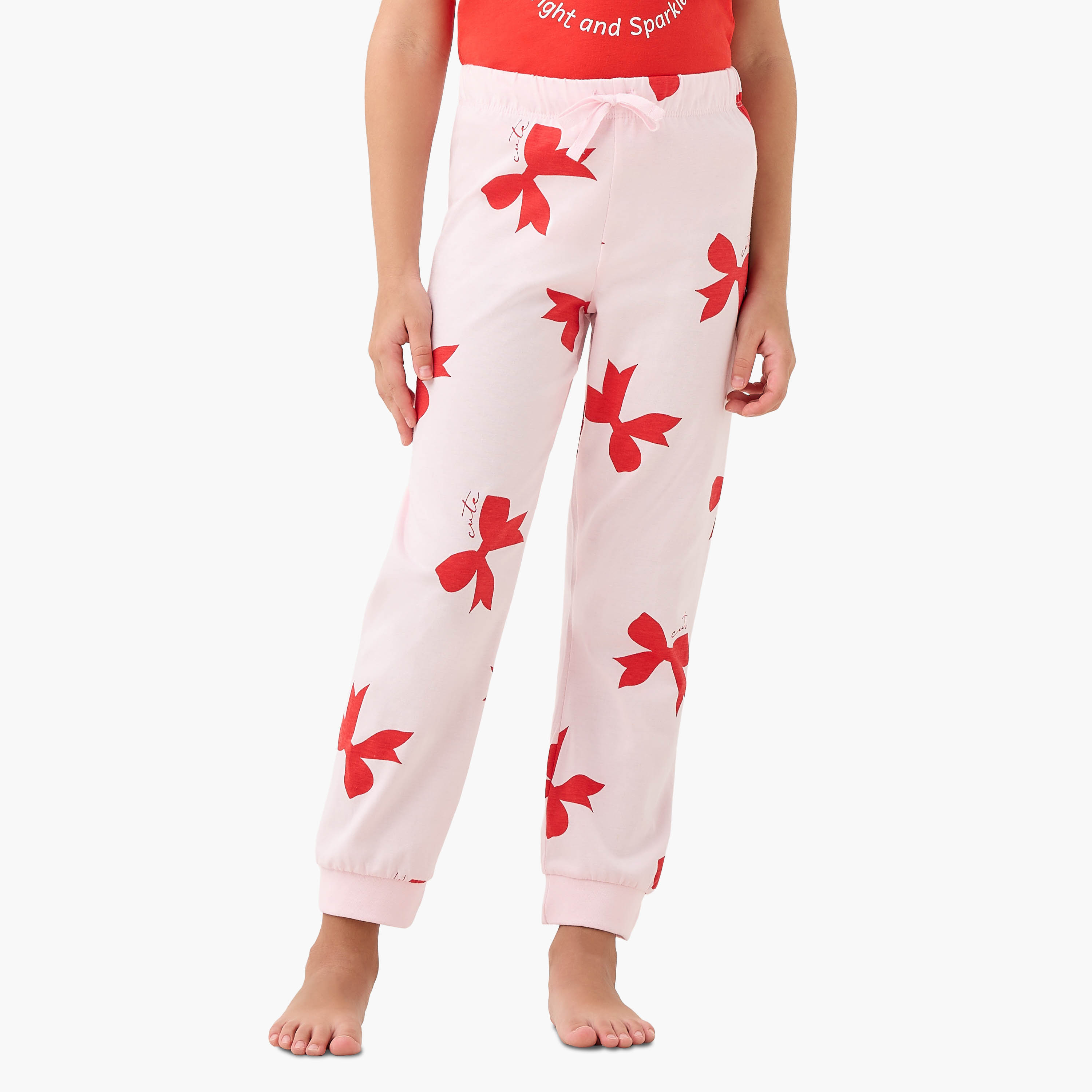 طقم بنطلون بيجاما وتيشيرت بطبعات فيونكة من جونيورز-girls-clothing-nightwear-image-3