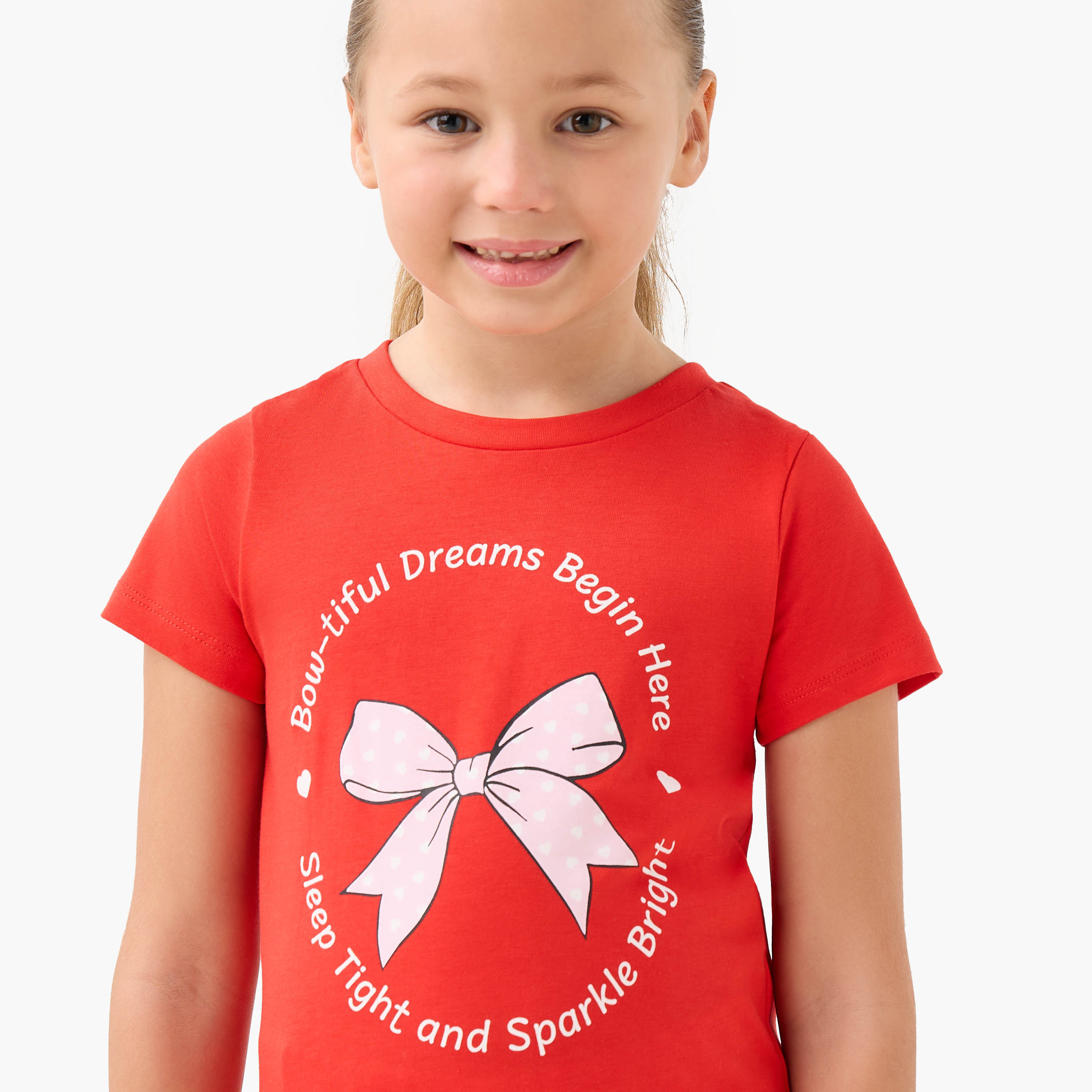 طقم بنطلون بيجاما وتيشيرت بطبعات فيونكة من جونيورز-girls-clothing-nightwear-image-5