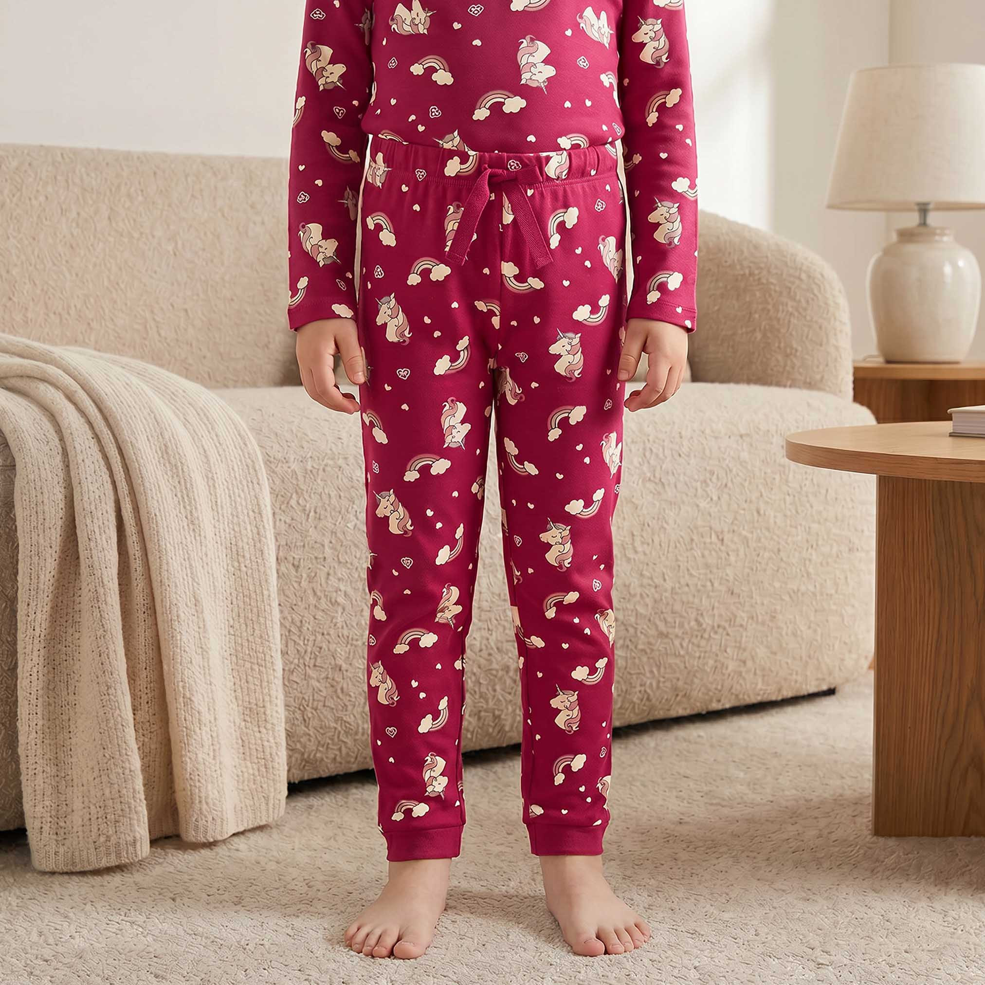 طقم بيجاما قطن بياقة ضيقة وأكمام طويلة وطبعات من جونيورز-baby-girls-clothing-winterwear-pyjamasets-image-3