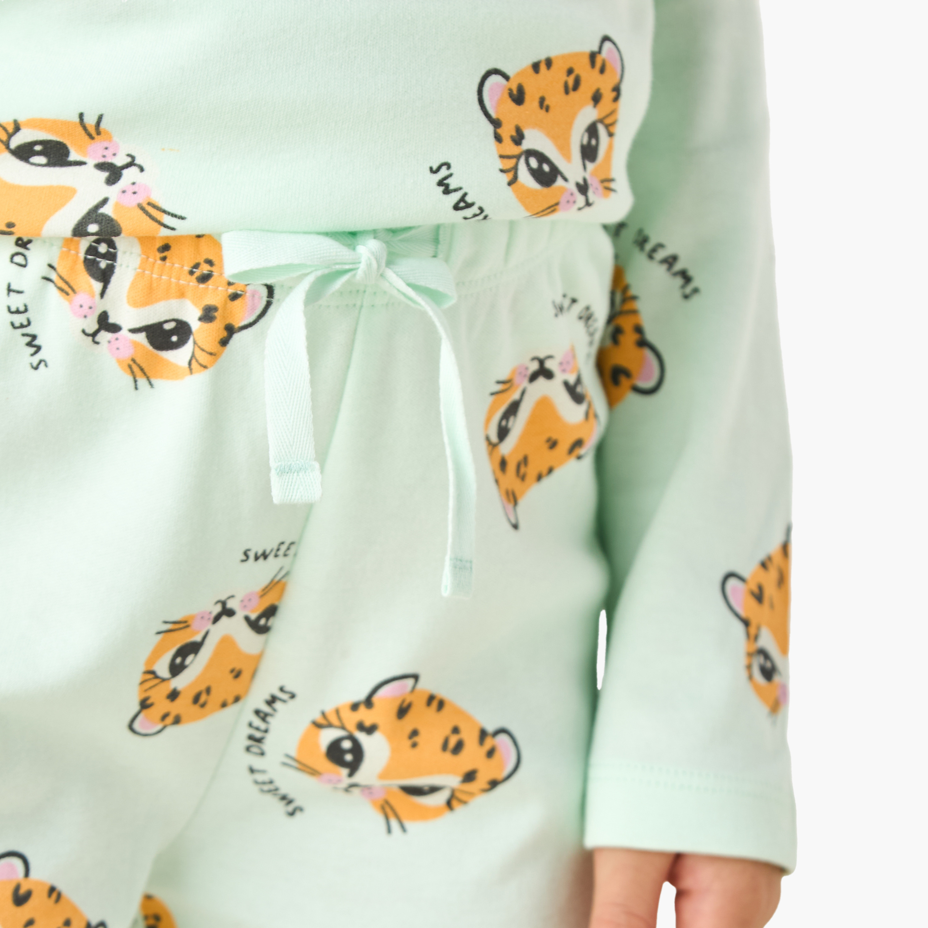 طقم بيجاما بناتي قطن بطبعات حيوانات وياقة ضيقة وأكمام طويلة من جونيورز-baby-girls-clothing-winterwear-pyjamasets-image-6