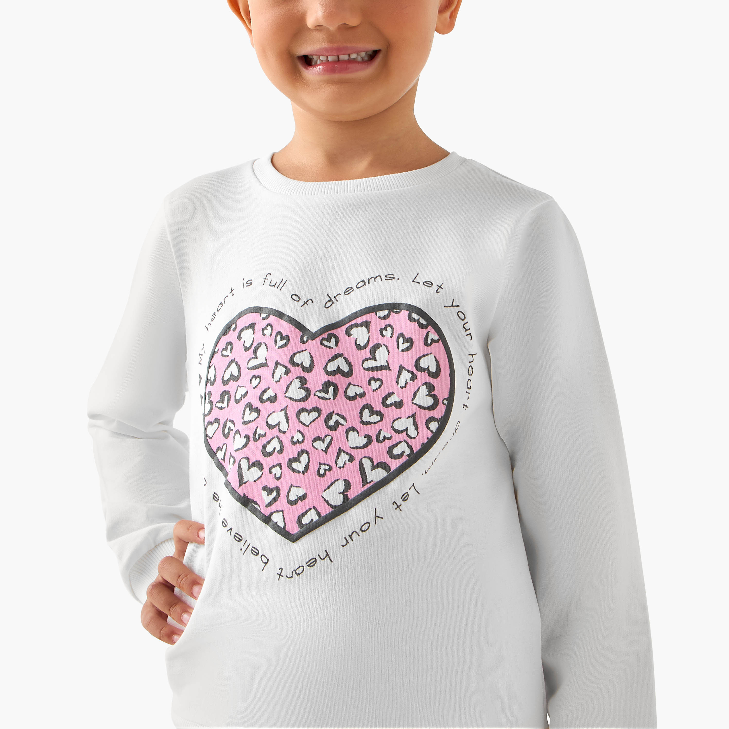 Juniors Cotton Crew Neck Long Sleeves Pyjama Set with Heart Leopard Print-baby-girls-clothing-winterwear-pyjamasets-image-5