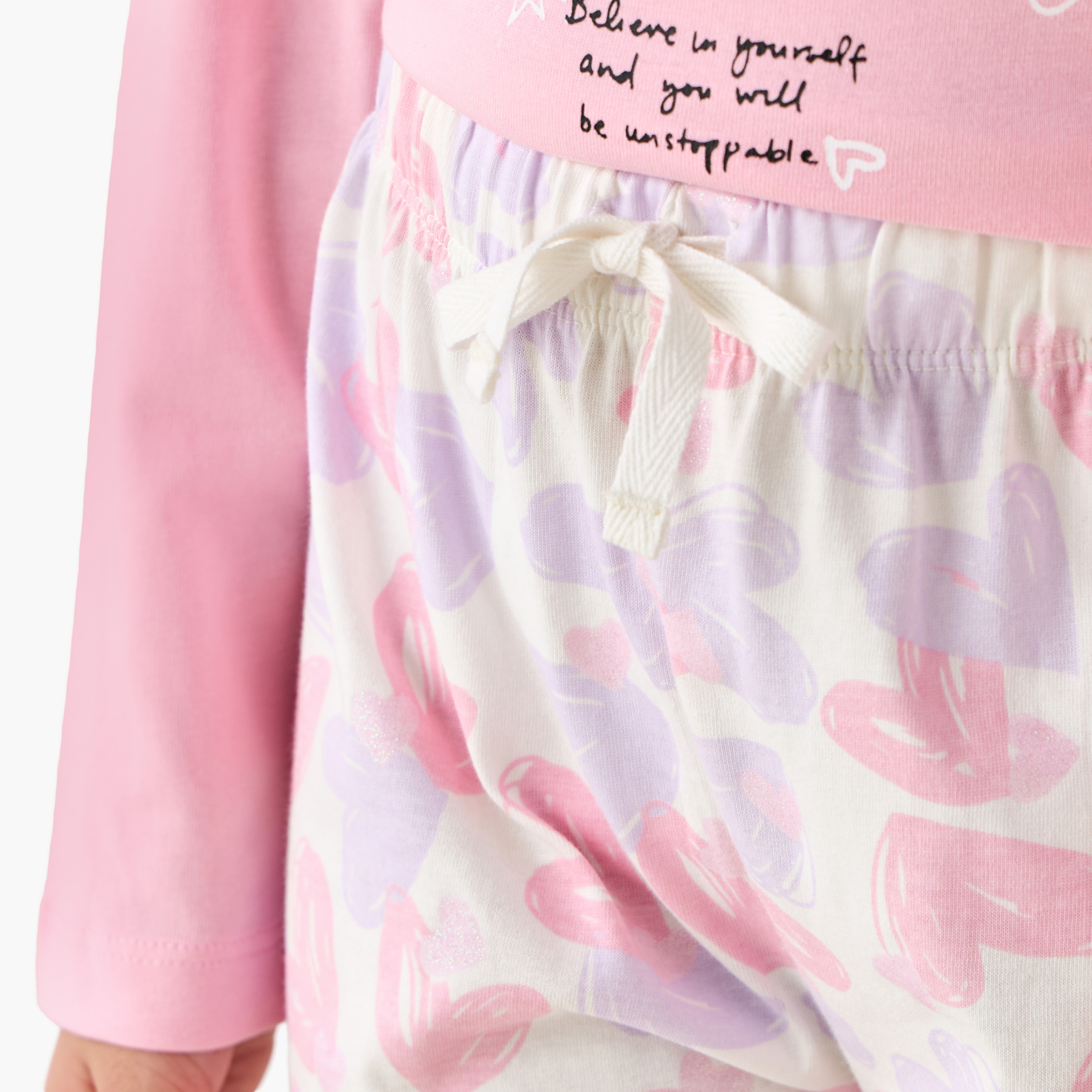 Juniors Cotton Crew Neck Long Sleeves Pyjama Set with Heart Print-baby-girls-clothing-winterwear-pyjamasets-image-6