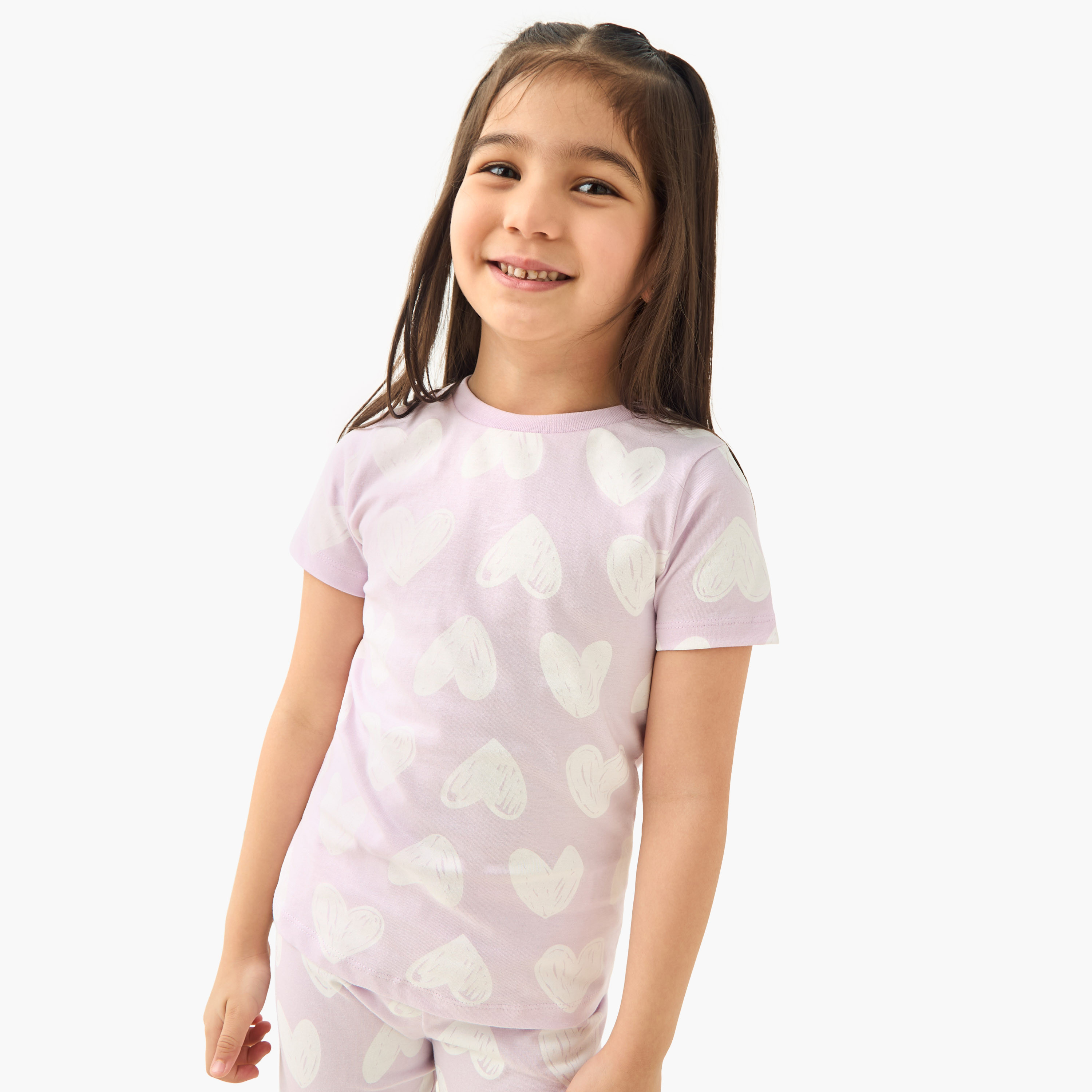 Juniors Printed T-shirts and Pyjamas - Set of 3-baby-girls-clothing-nightwear-pyjamasets-image-5